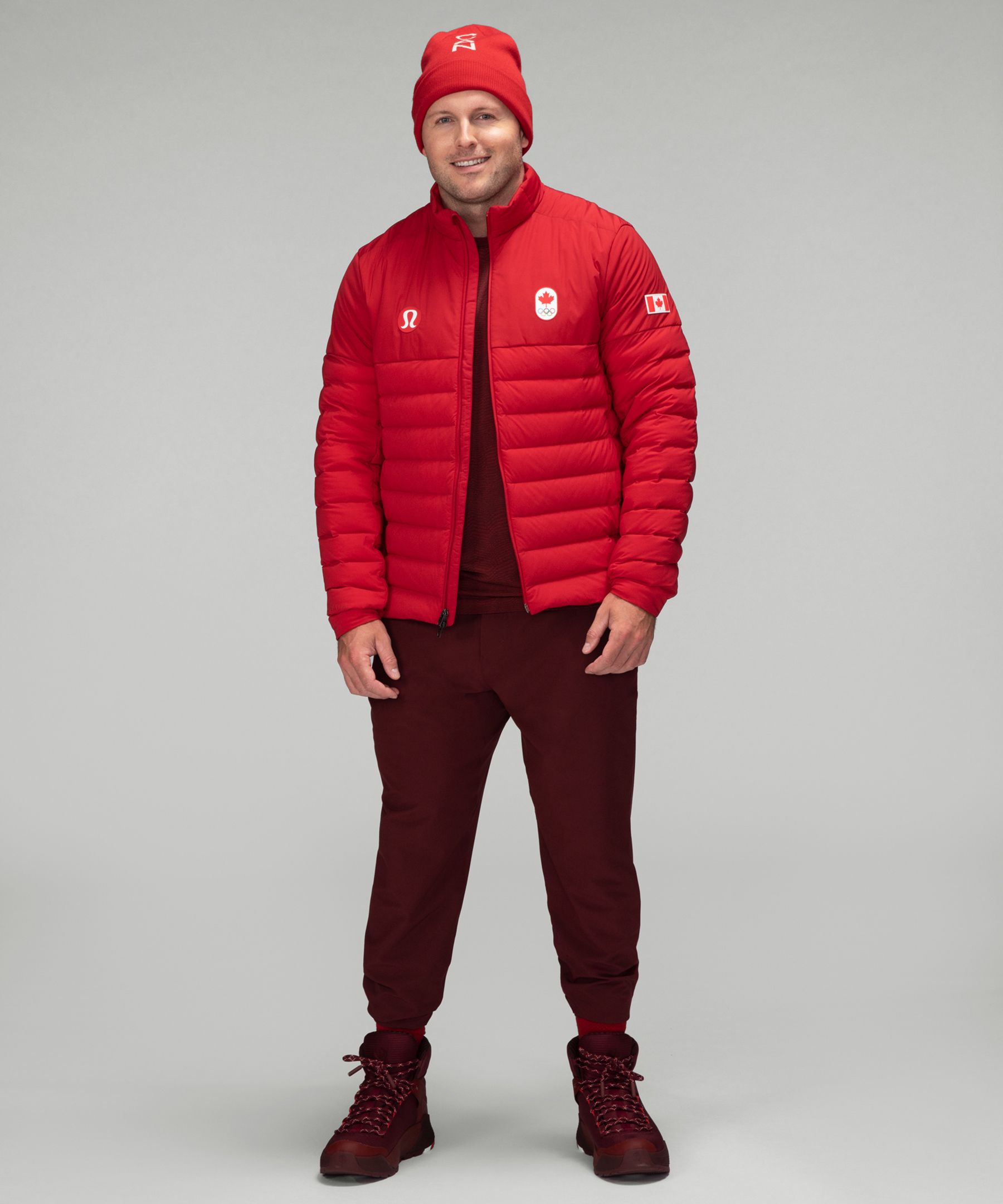 Lululemon Team Canada 22 Men's Navigation Stretch Down Jacket *COC Logo. 3