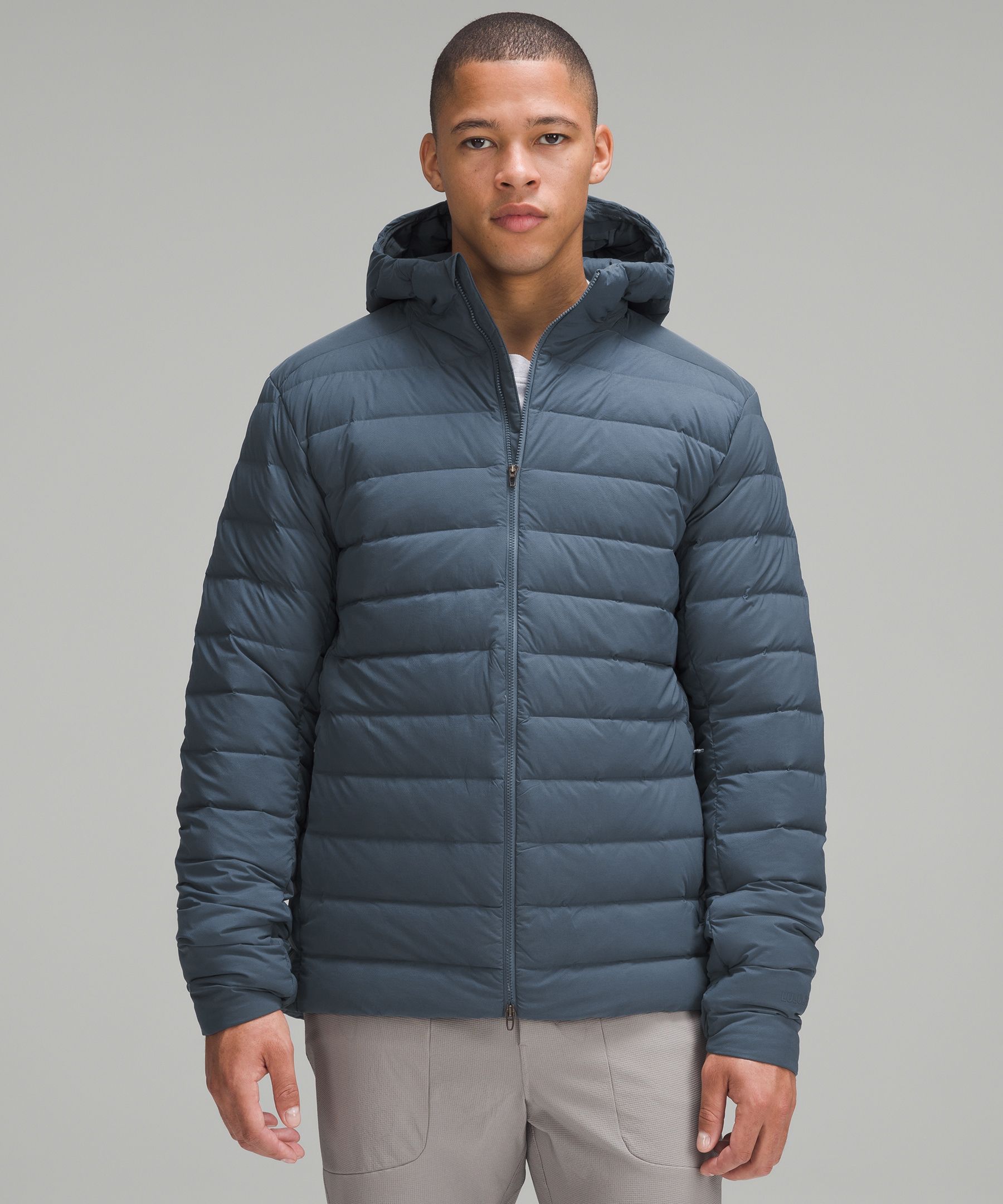 Black Navigation recycled-fibre down jacket, Lululemon