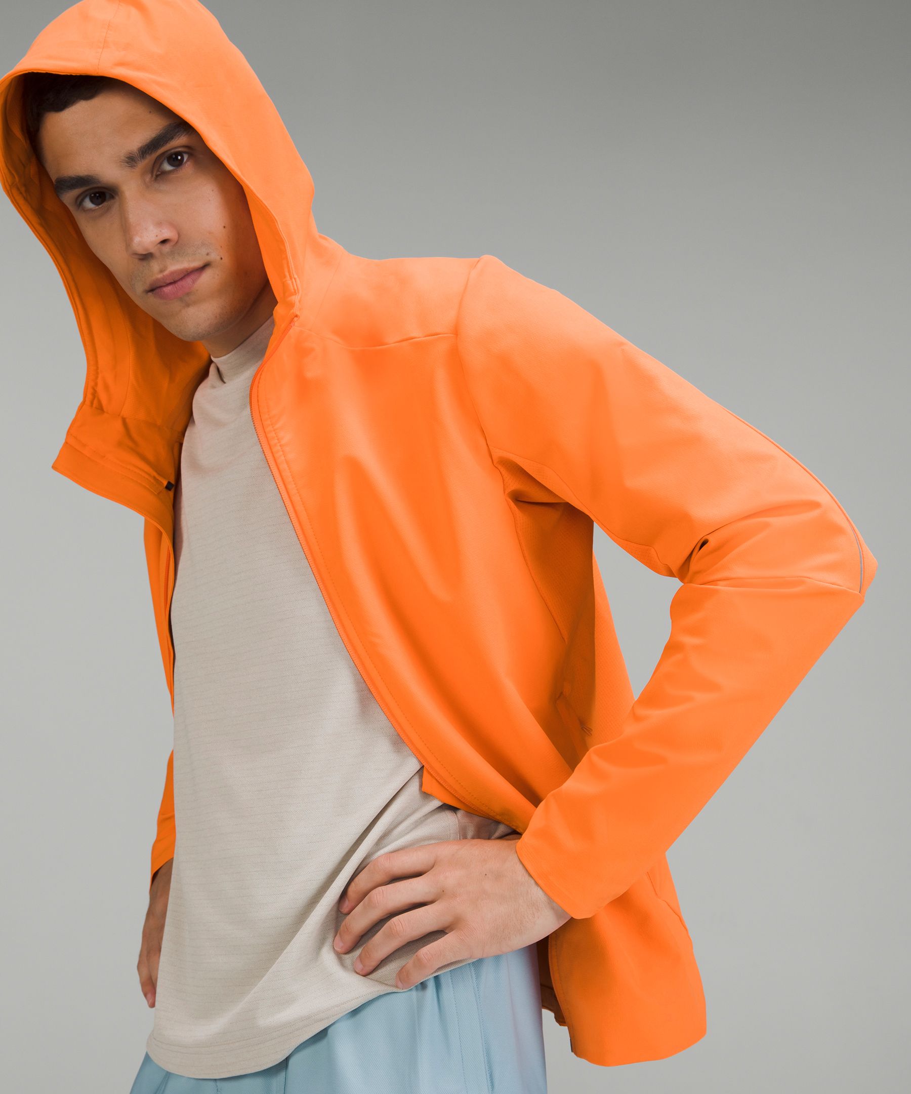 Lululemon Warp Light Packable Jacket In Orange Frappe