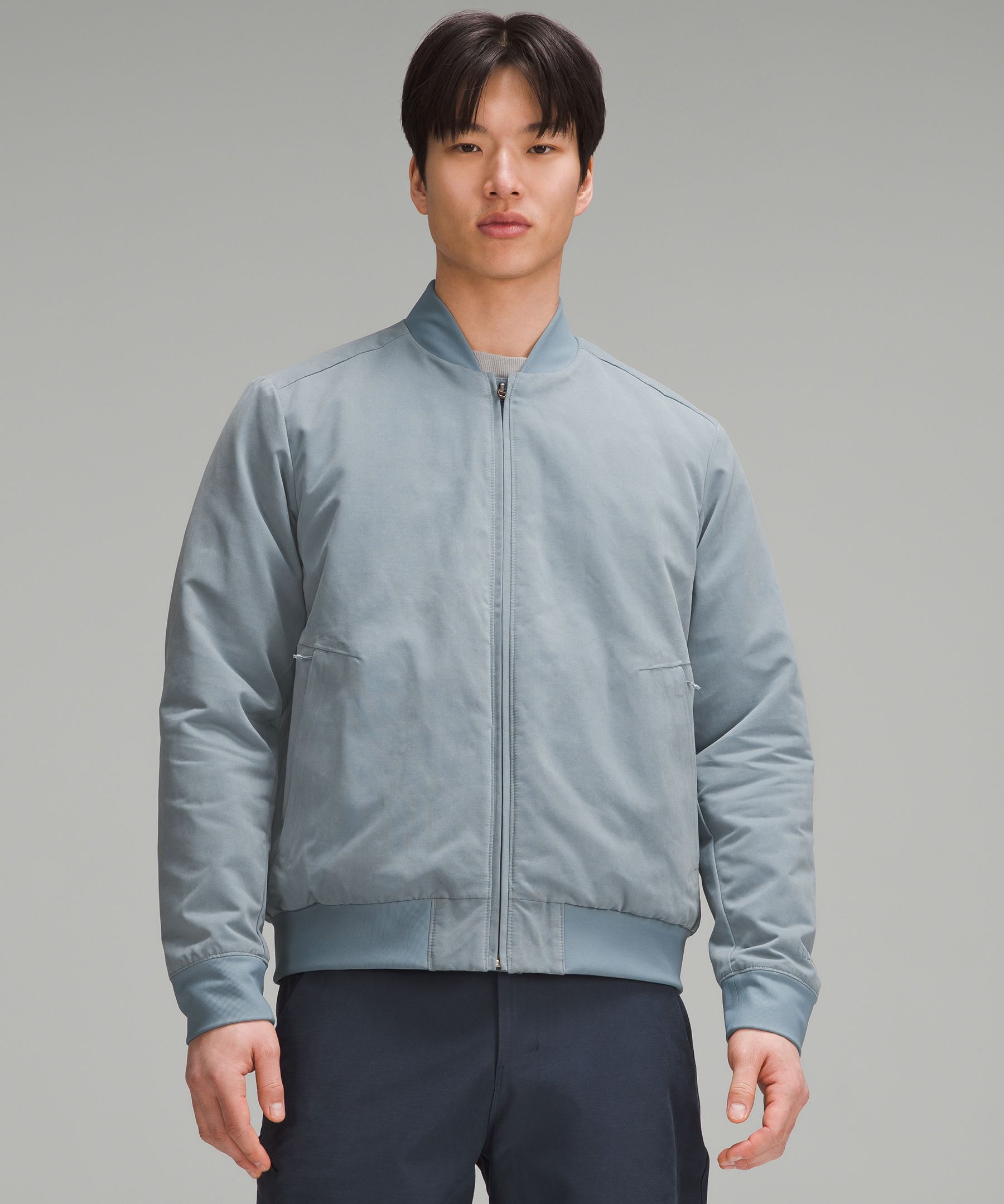 Bomber jacket hot sale light blue