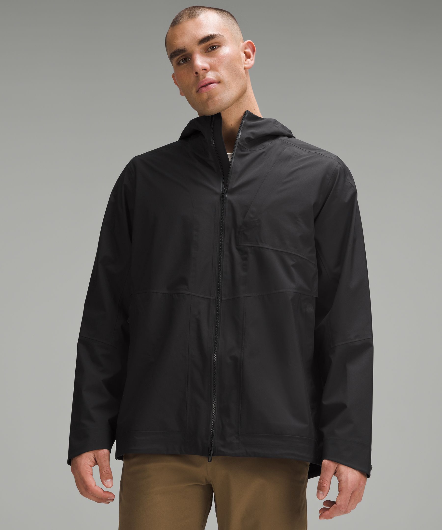 Waterproof Full-Zip Rain Jacket, Men's Coats & Jackets