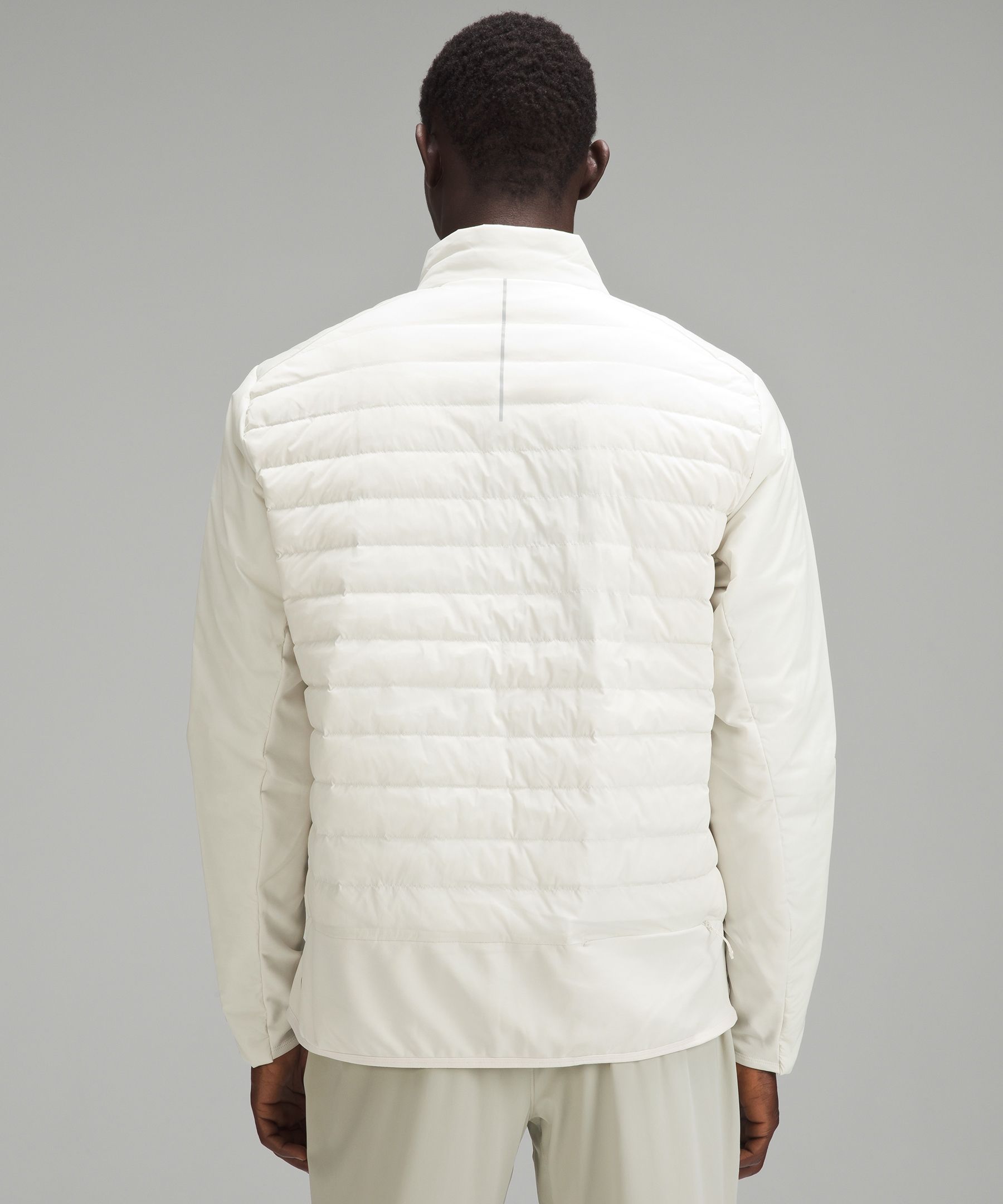 WMTM Lightweight run jacket in white and black emboss (both size
