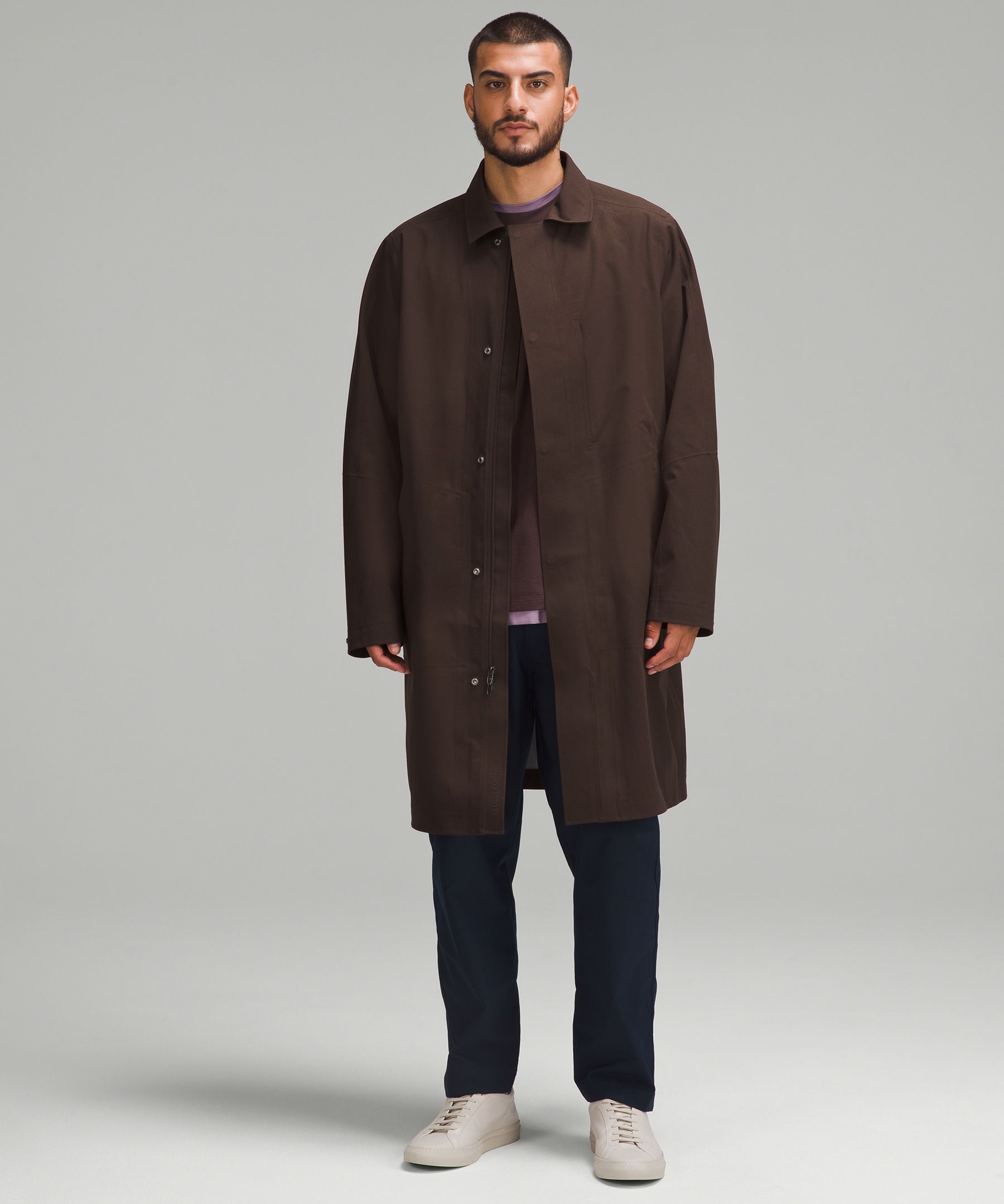 Long coat made from waterproof fabric hotsell