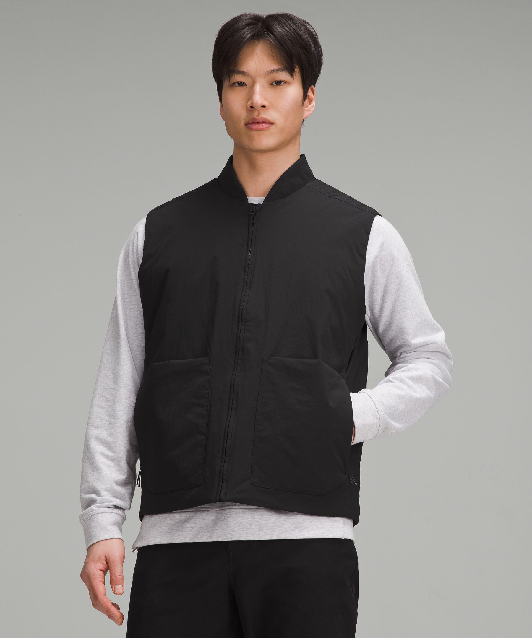 Lululemon Athletica Men's Capacity Jacket Size M Full Zip Training Grey  Black