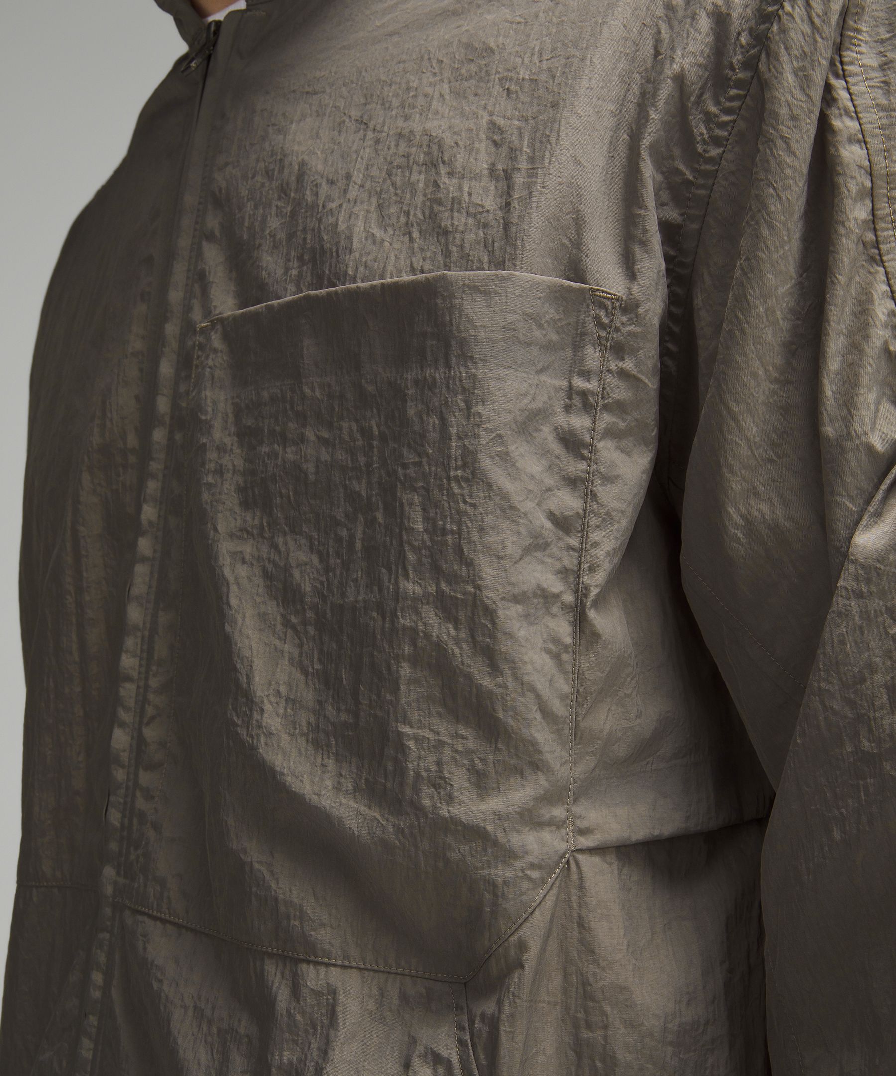 Shop Lululemon Textured Full-zip Hooded Jacket
