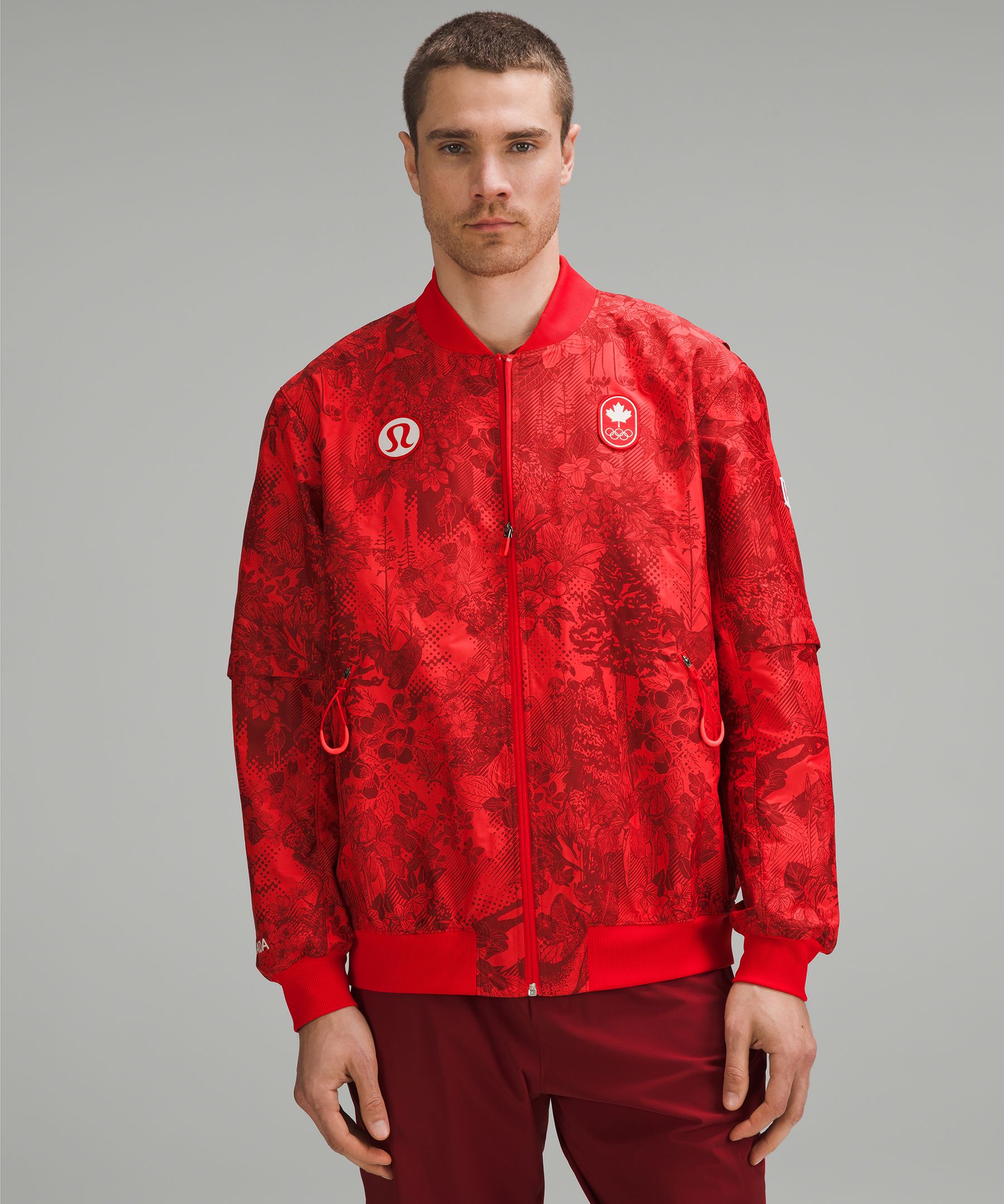 Team Canada Men's Vented Jacquard Bomber Jacket *COC Logo | Coats & Jackets