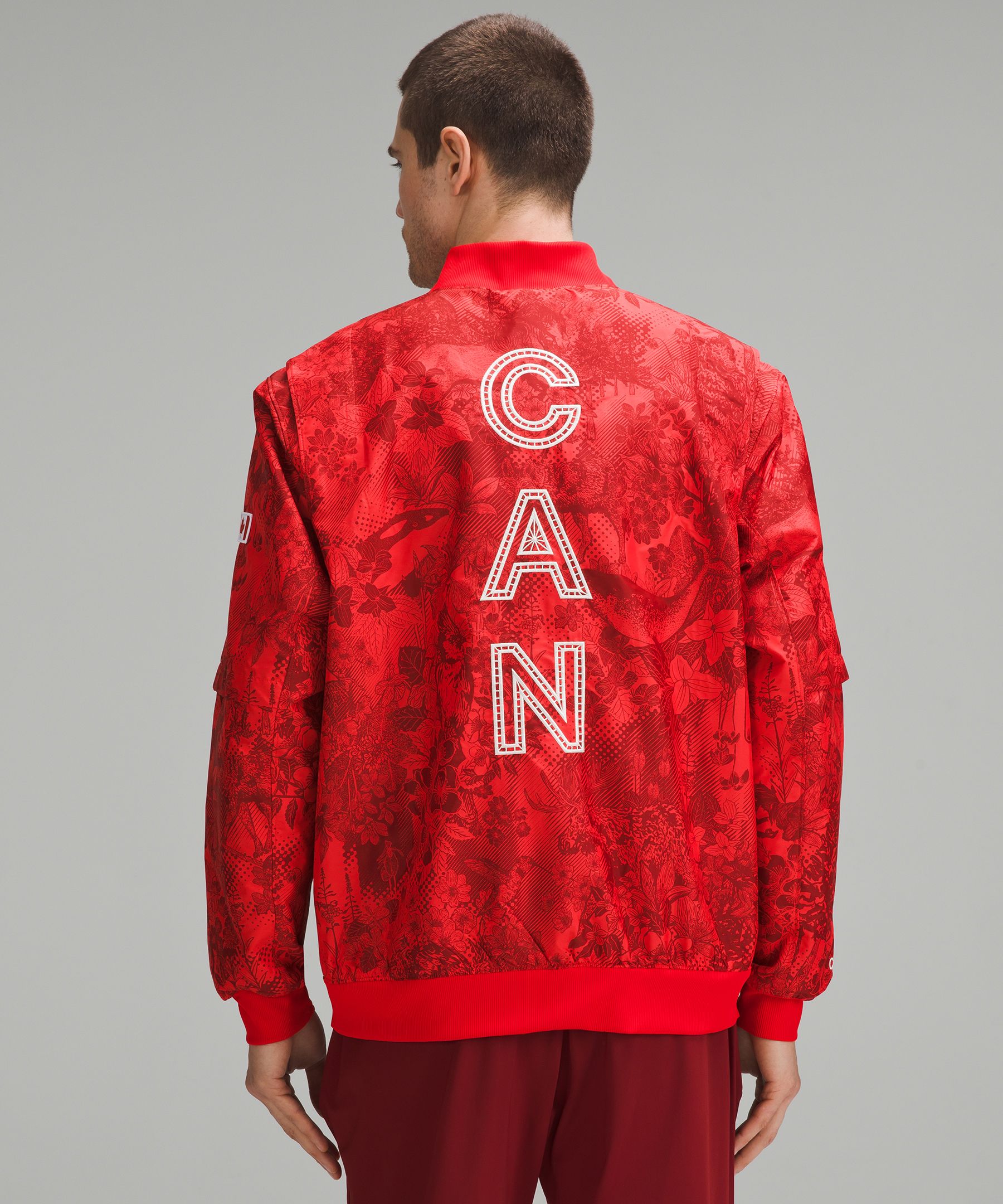 Team Canada Men's Vented Jacquard Bomber Jacket *COC Logo | Coats & Jackets