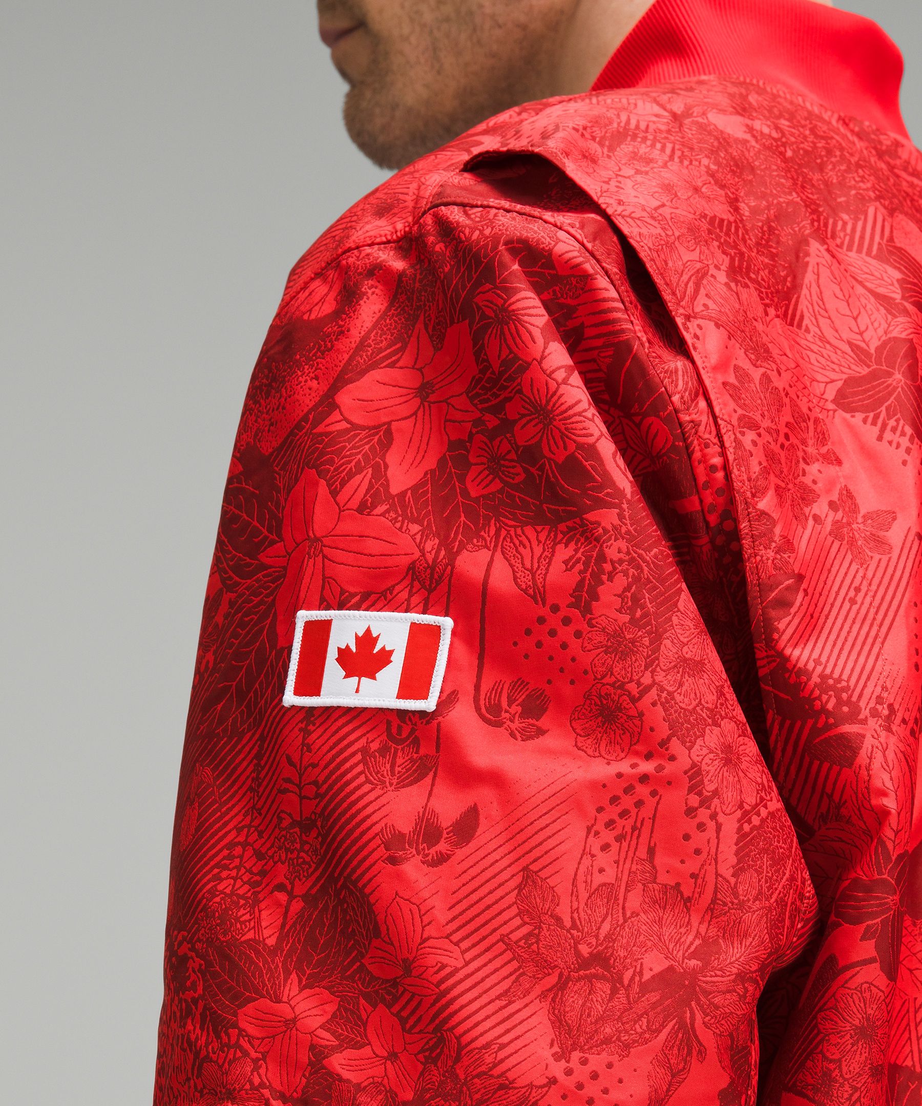 Team Canada Men's Vented Jacquard Bomber Jacket *COC Logo | Coats & Jackets