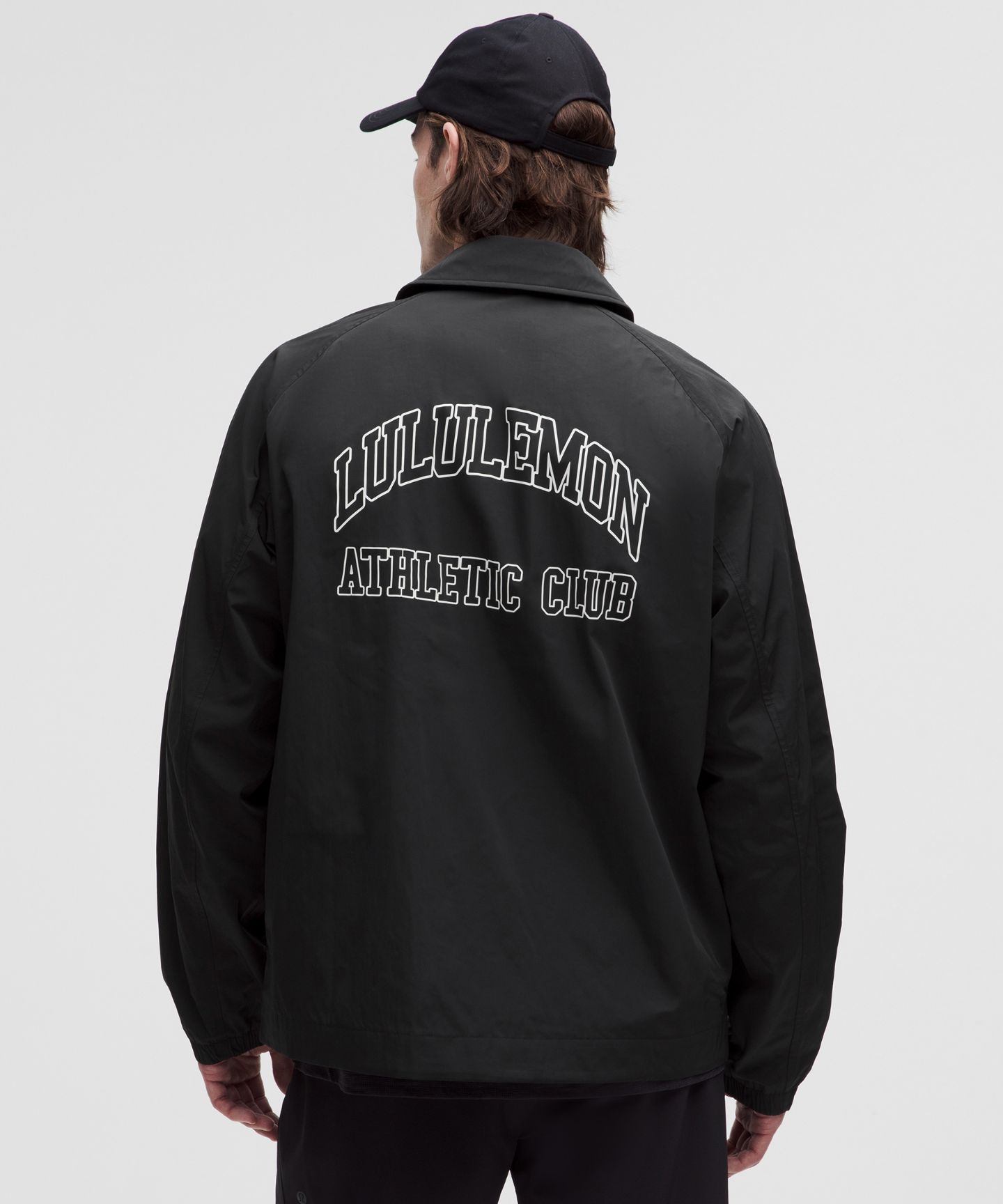 Мужская куртка Lululemon Coaches Jacket *Graphic, цвет: Чёрный — фото 1
