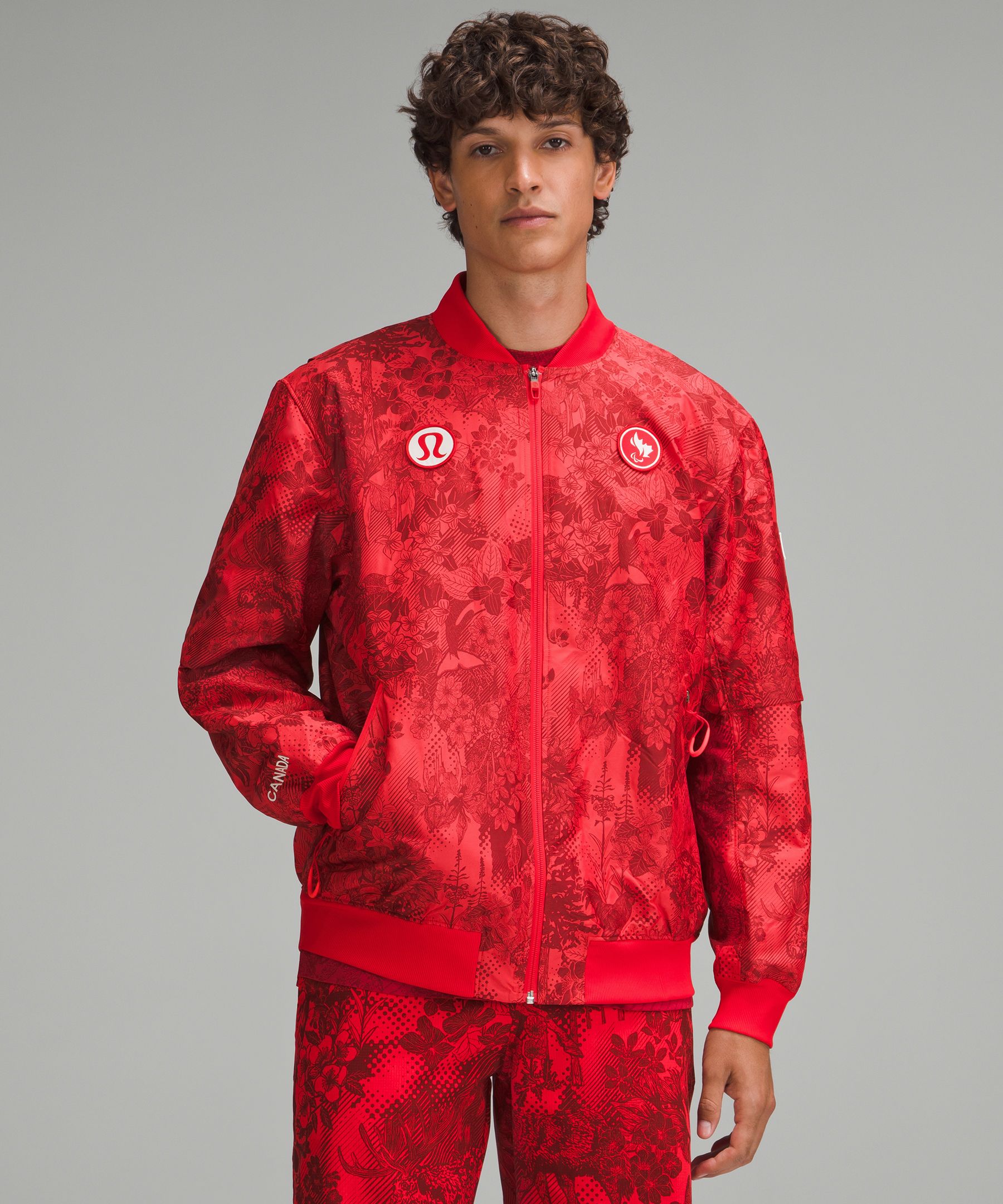 Team Canada Men's Vented Jacquard Bomber Jacket *CPC Logo | Coats & Jackets