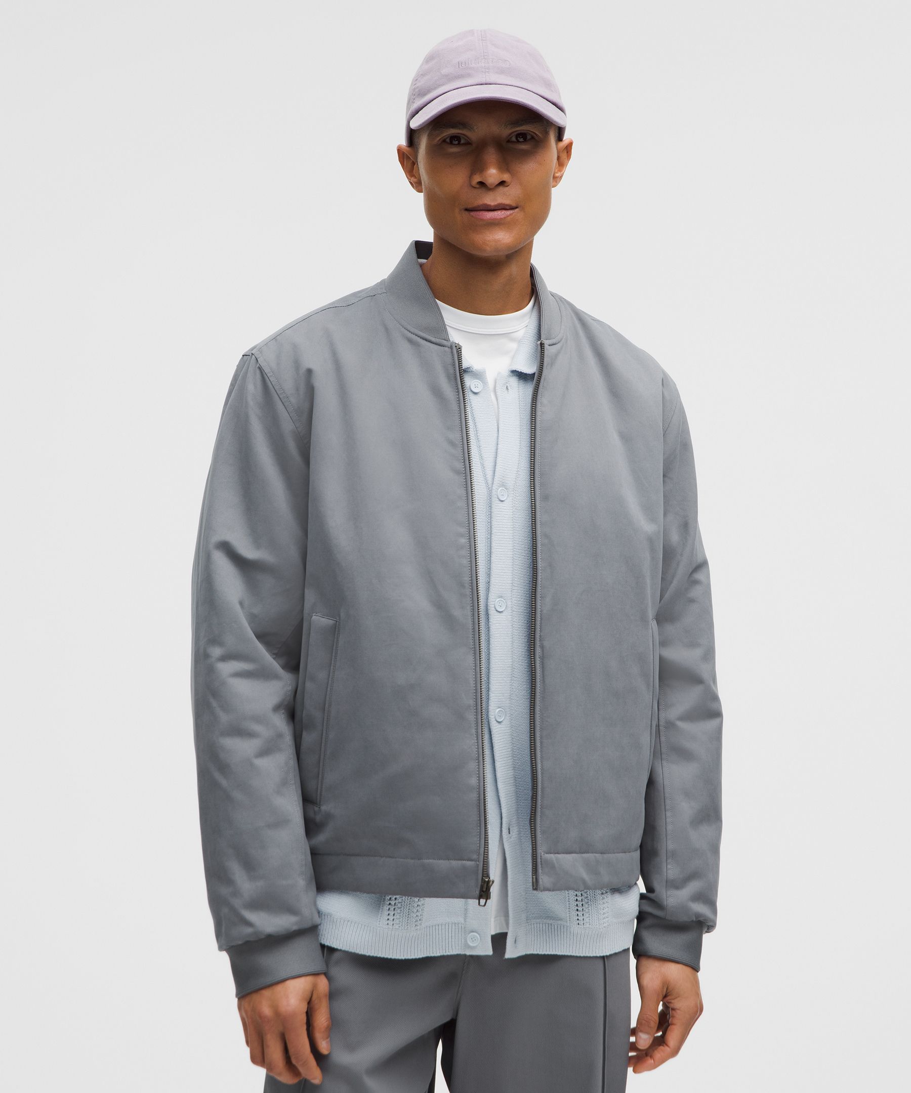 Insulated Cotton-Blend Bomber Jacket