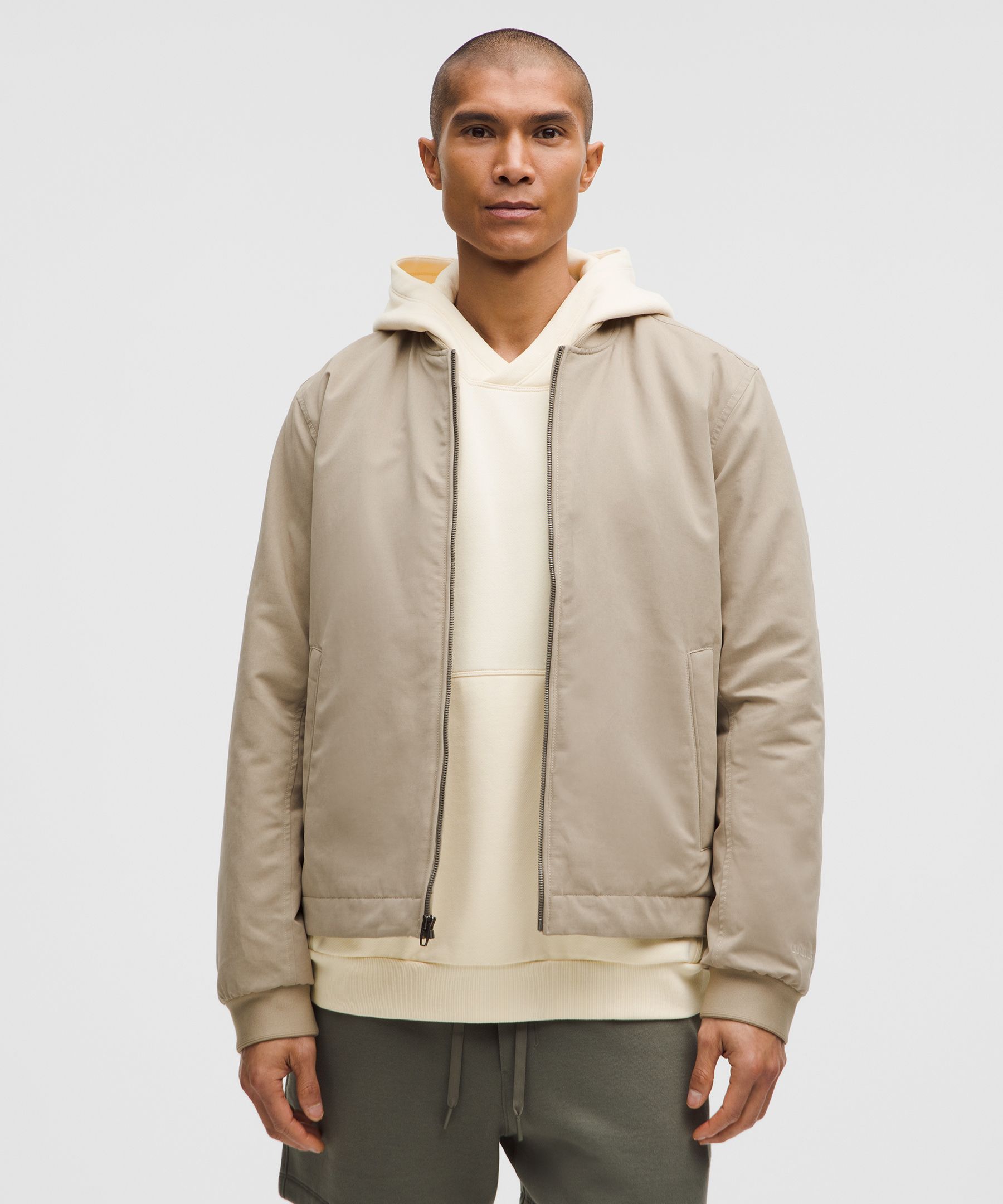 Insulated Cotton-Blend Bomber Jacket