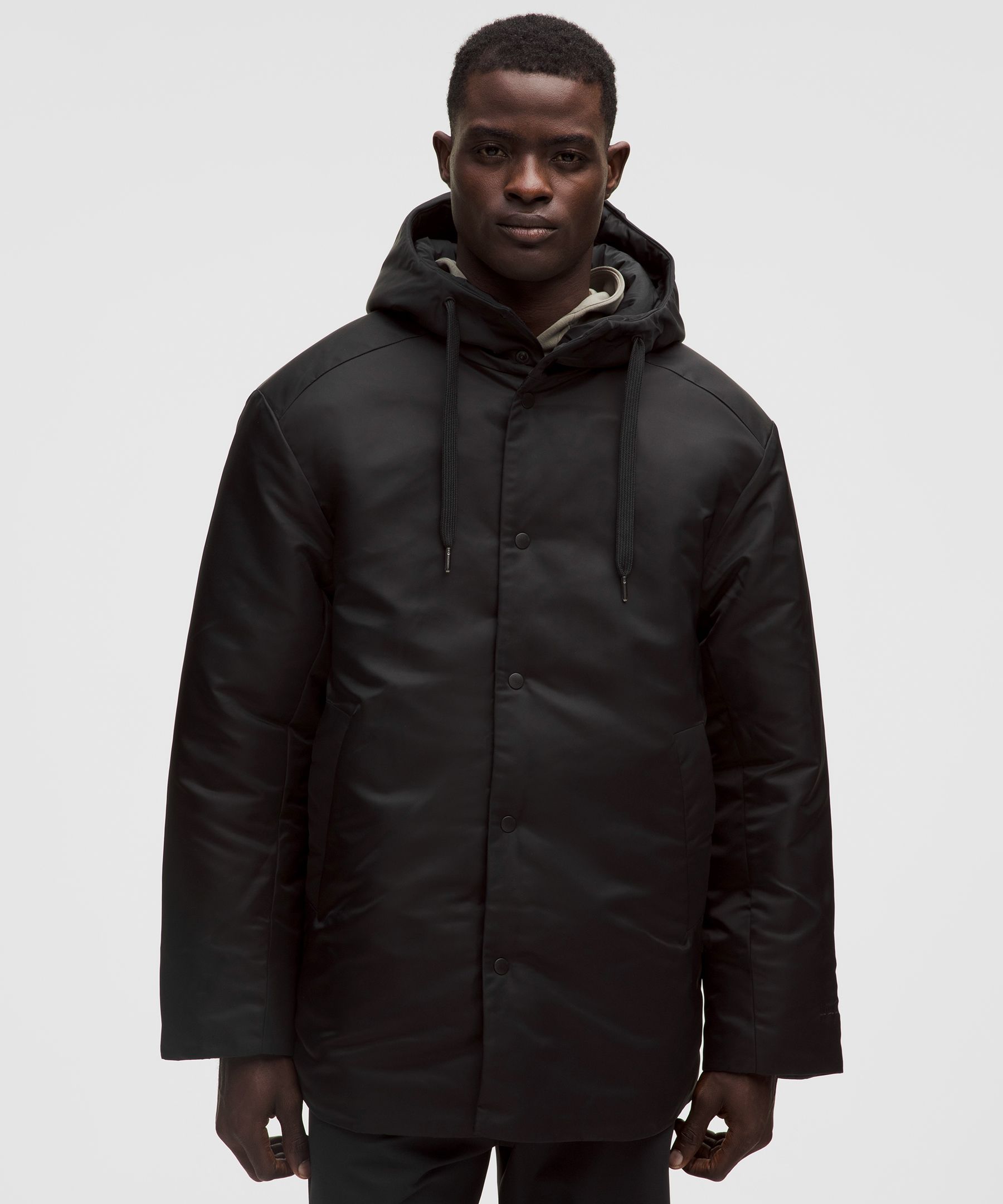Snap-Front Insulated Hooded Jacket