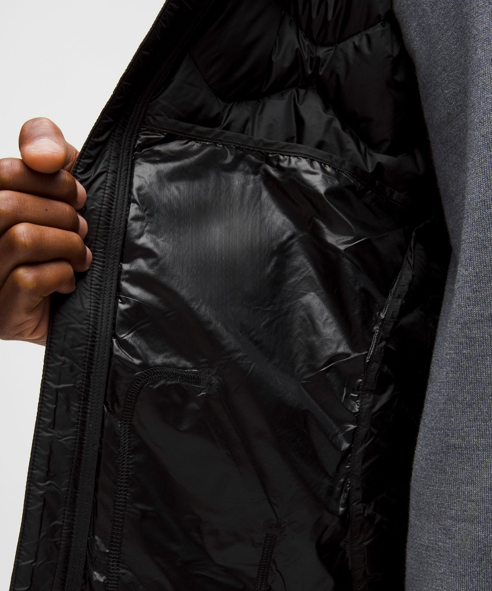 Мужская пуховая куртка с капюшоном Lululemon Featherweight 900-Down-Fill — фото 7