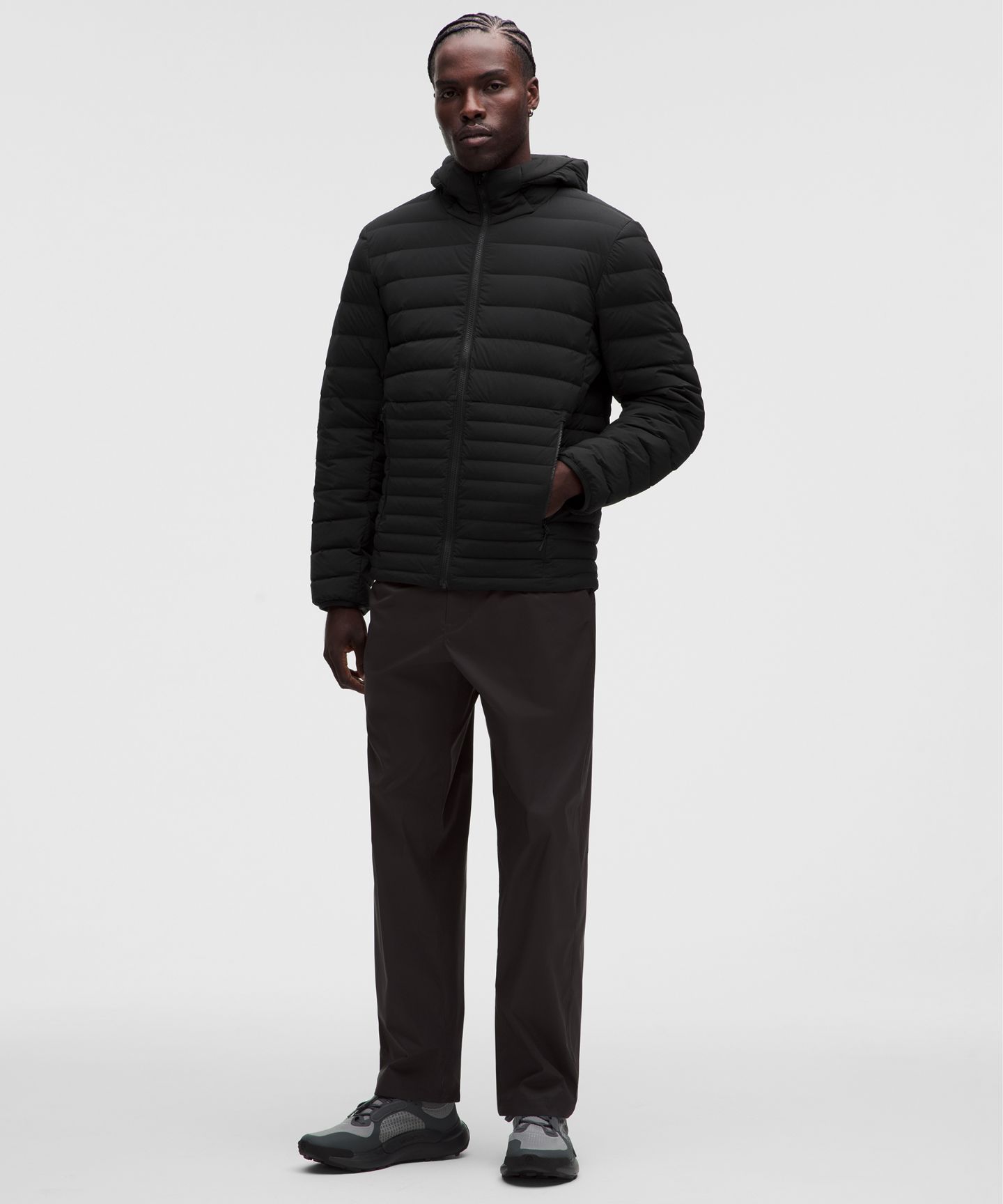 Мужское худи Lululemon Navigation Down Hoodie *Evolve, цвет: Чёрный — фото 2