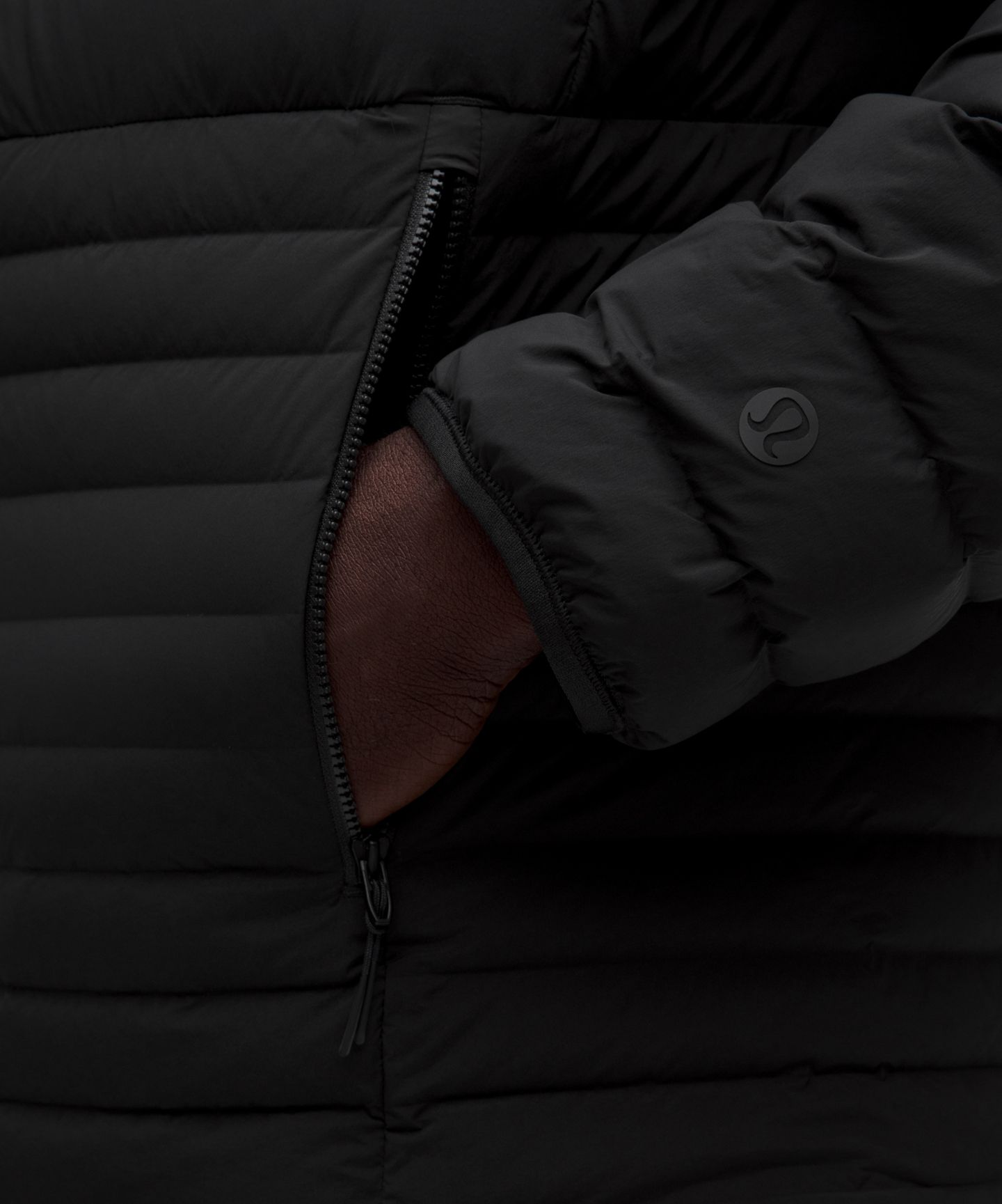 Мужское худи Lululemon Navigation Down Hoodie *Evolve, цвет: Чёрный — фото 5