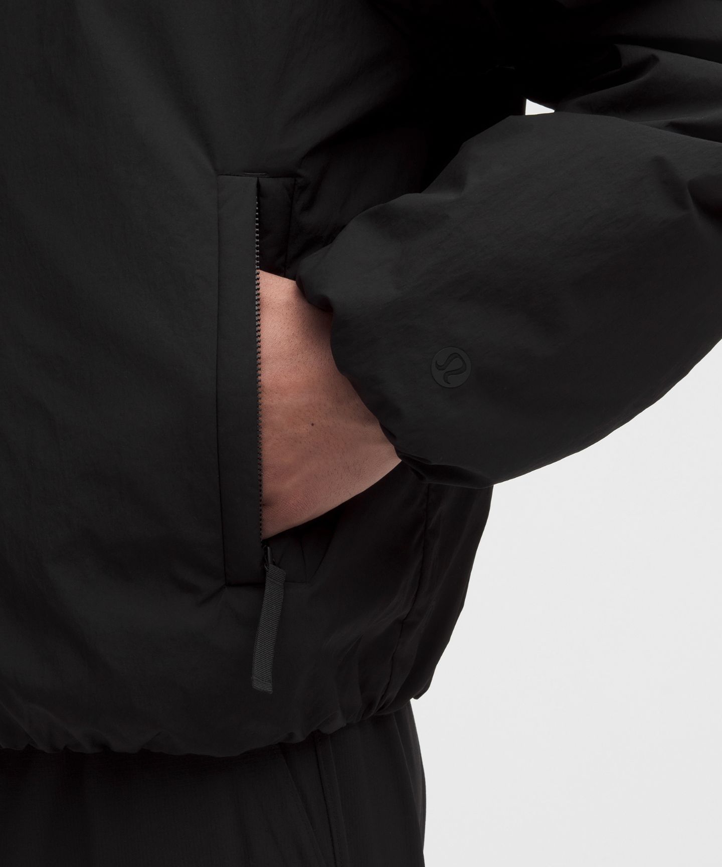 Мужская куртка Lululemon Water-Resistant Fleece-Lined, цвет: Чёрный — фото 5