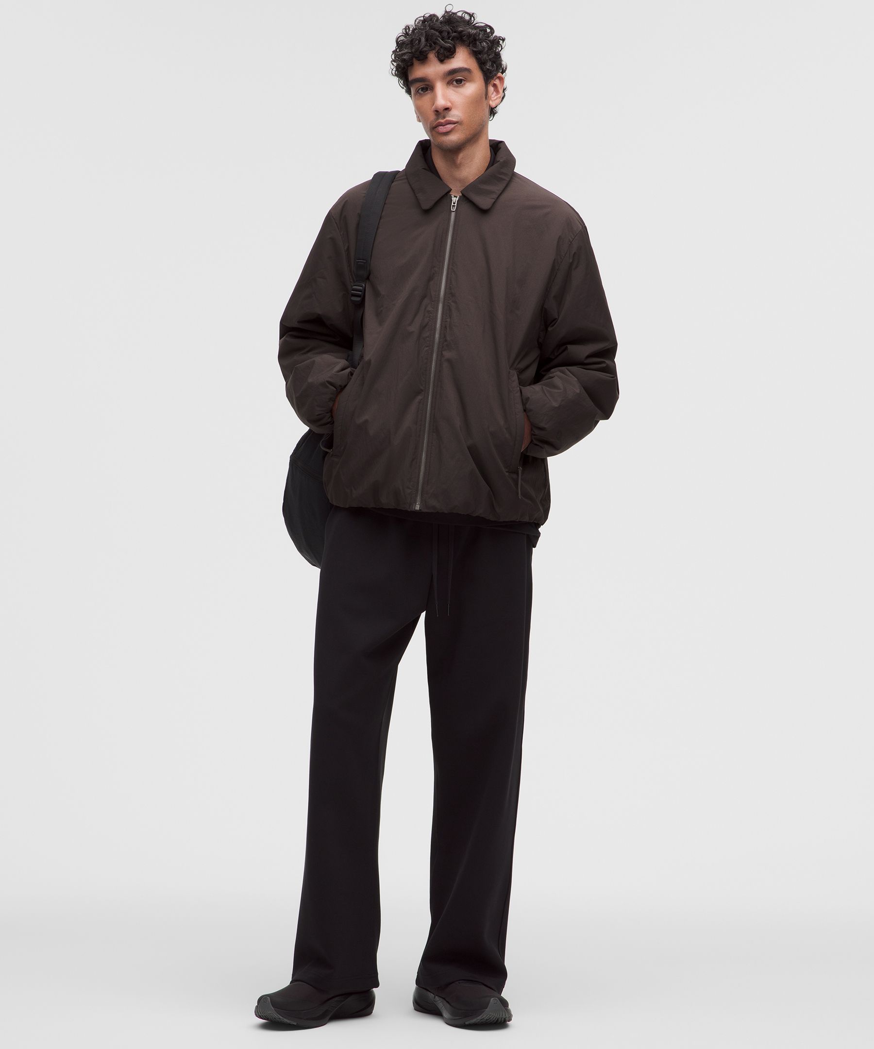 Manteau doublé en molleton résistant à l’eau pour hommes