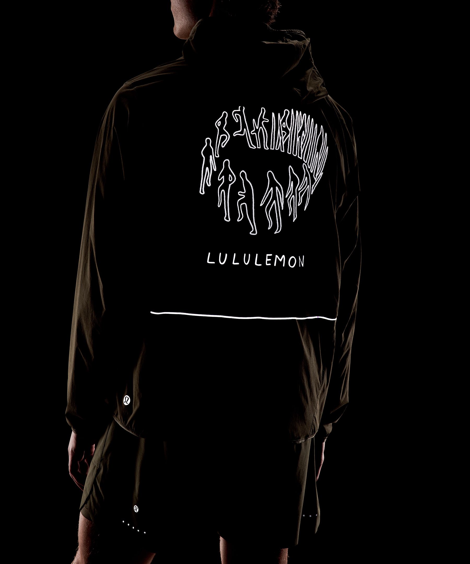 Chaqueta Fast and Free lululemon x Geoff McFetridge plegable