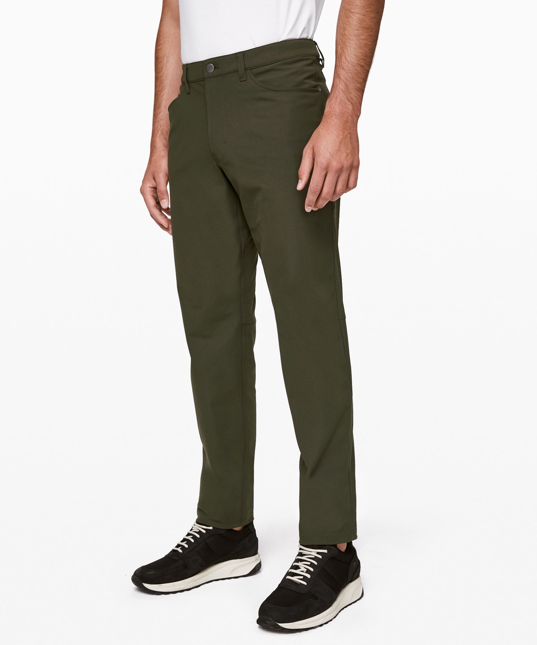 Lululemon Abc Classic-fit 5 Pocket Pants 34"l Warpstreme In Green
