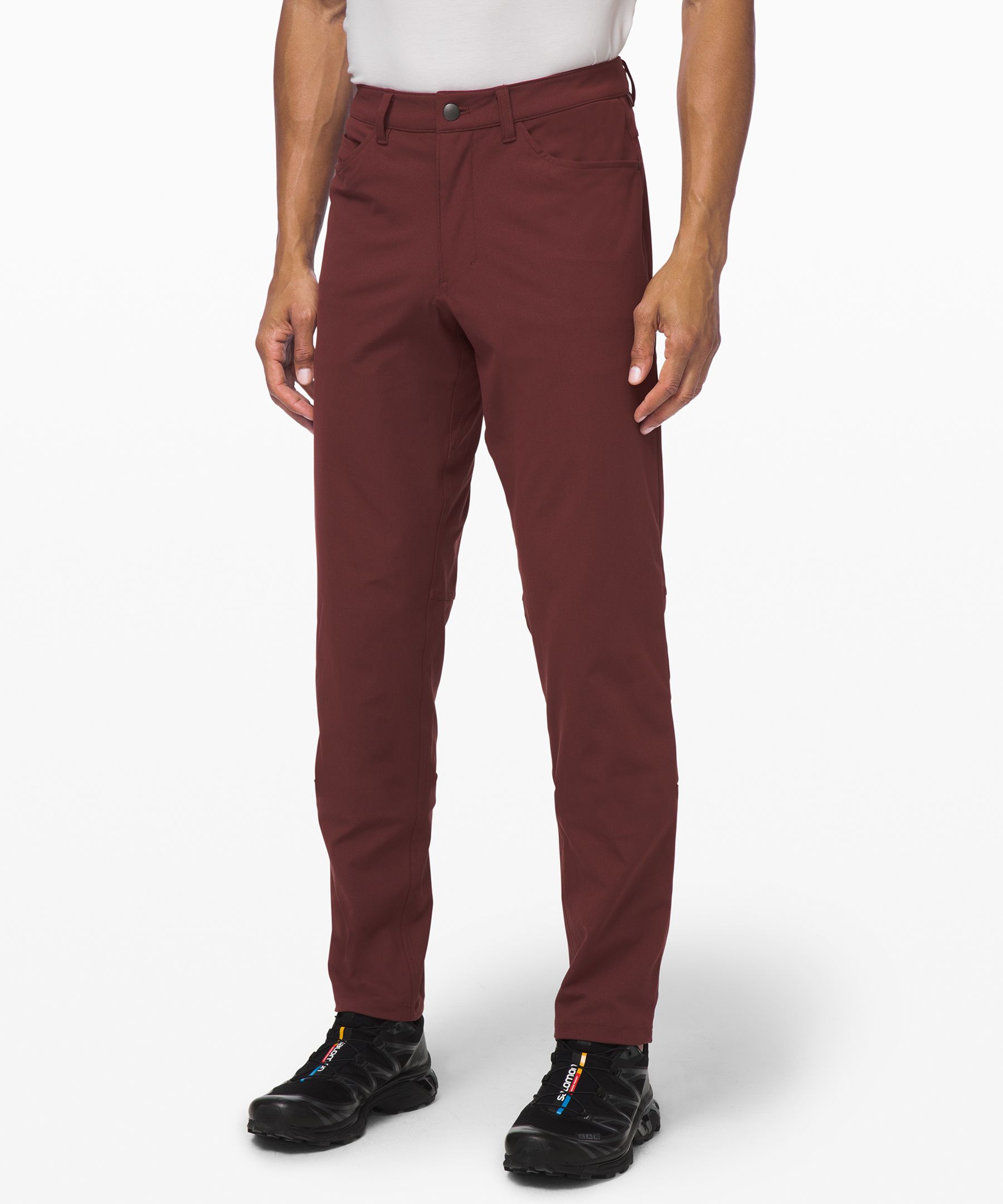 Lululemon Abc Pant Classic Warpstreme *34" In Maroon