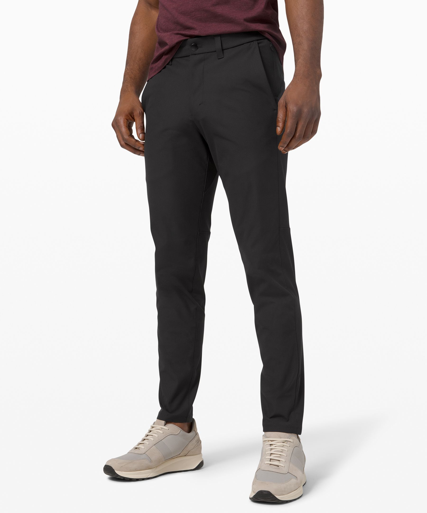 Lululemon Commission Slim-fit Pants 34" Warpstreme In Black