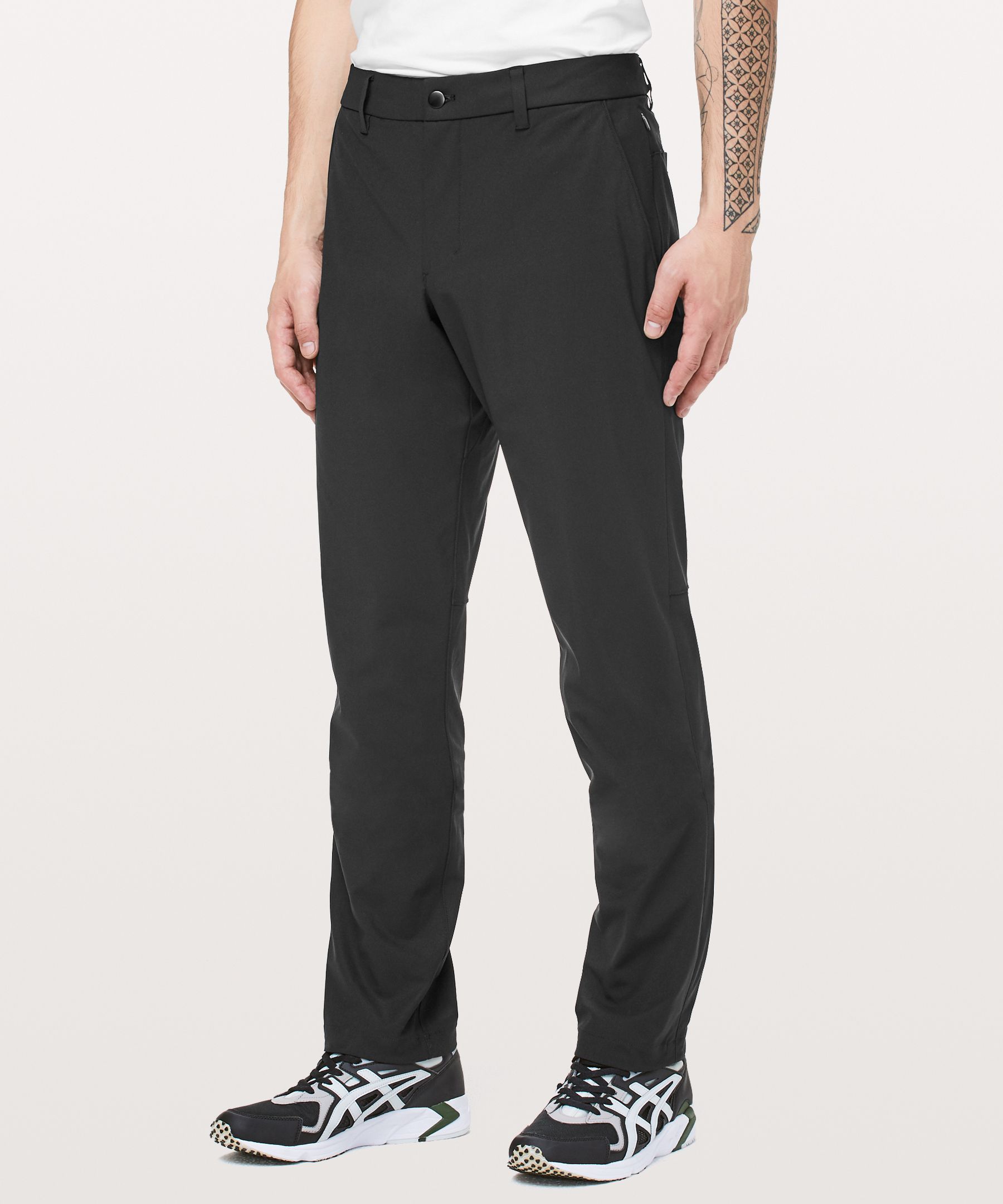 Lululemon Commission Relaxed-fit Pants 34" Warpstreme In Black