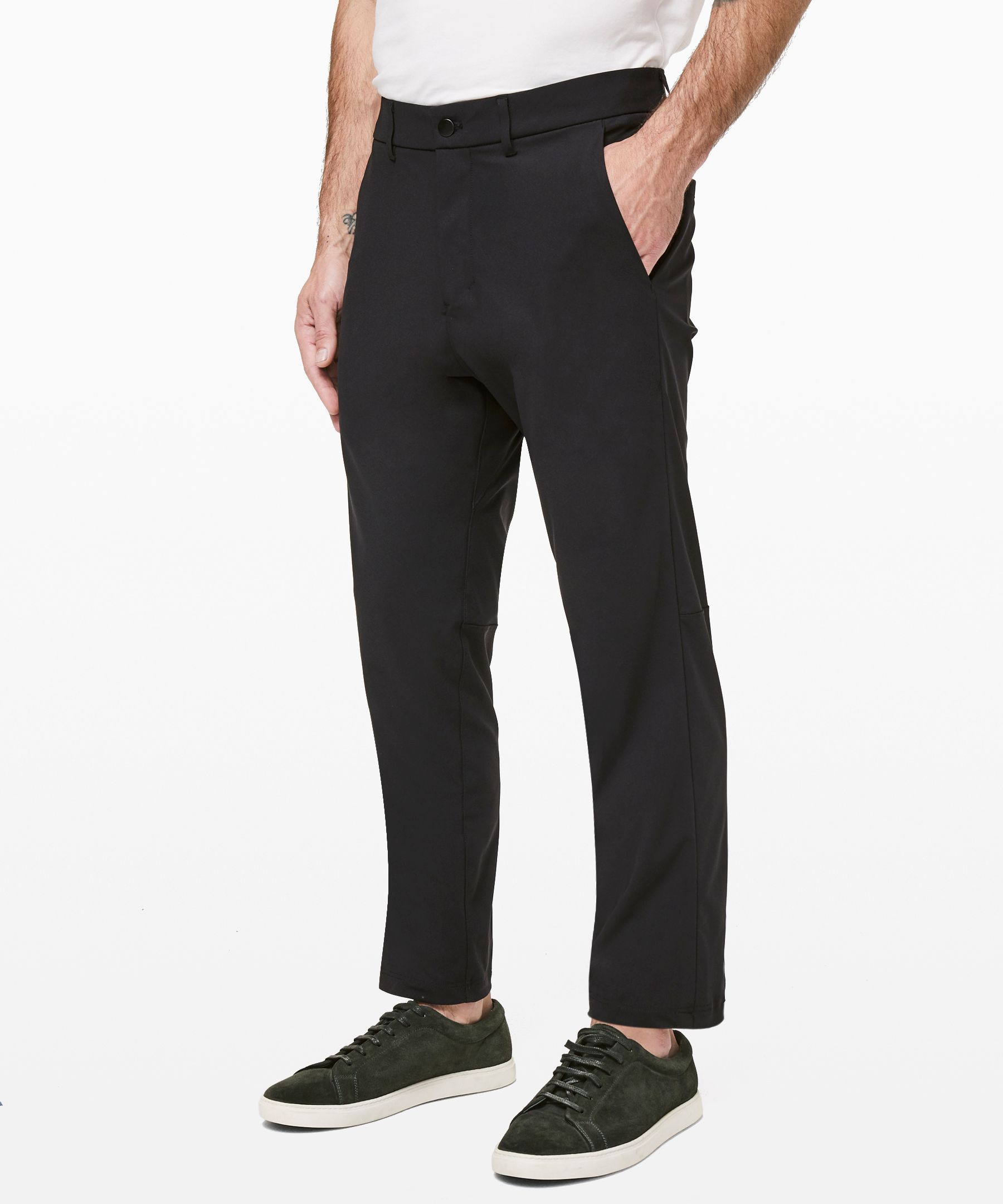 Lululemon Commission Slim-fit Pants 37" Warpstreme In Black