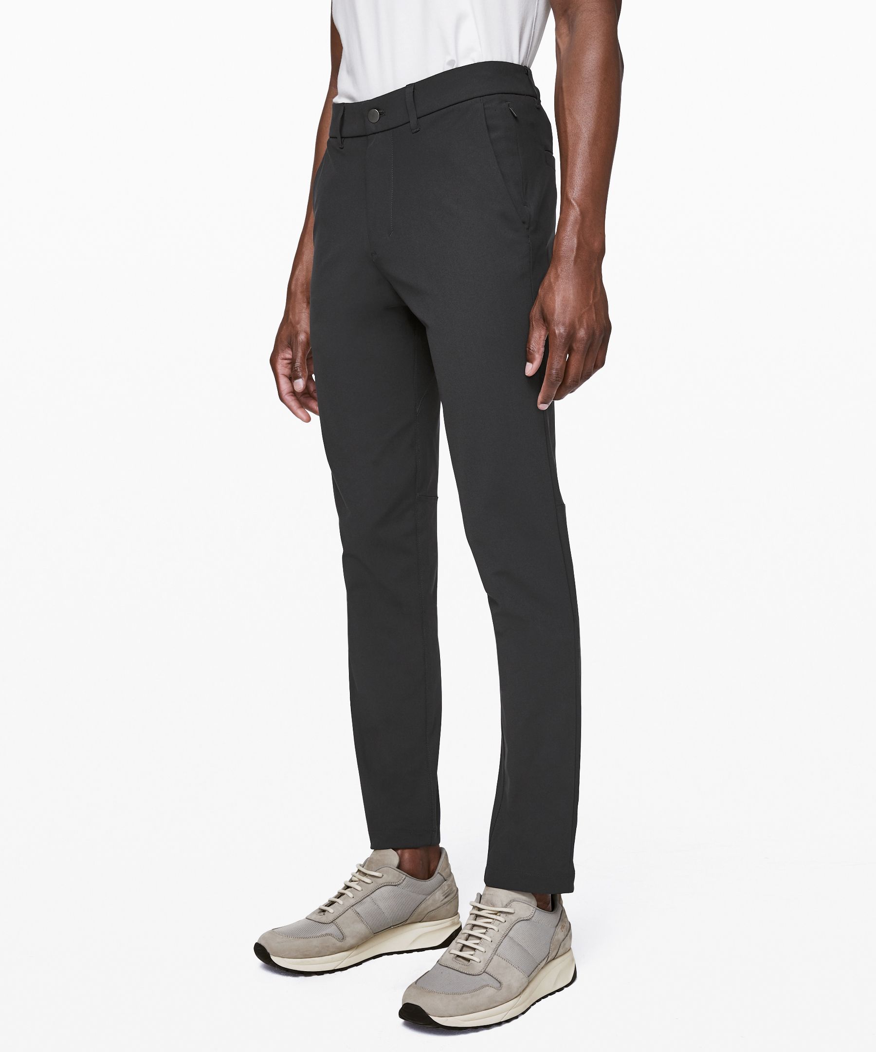 Lululemon Commission Slim-fit Pants 37" Warpstreme In Obsidian