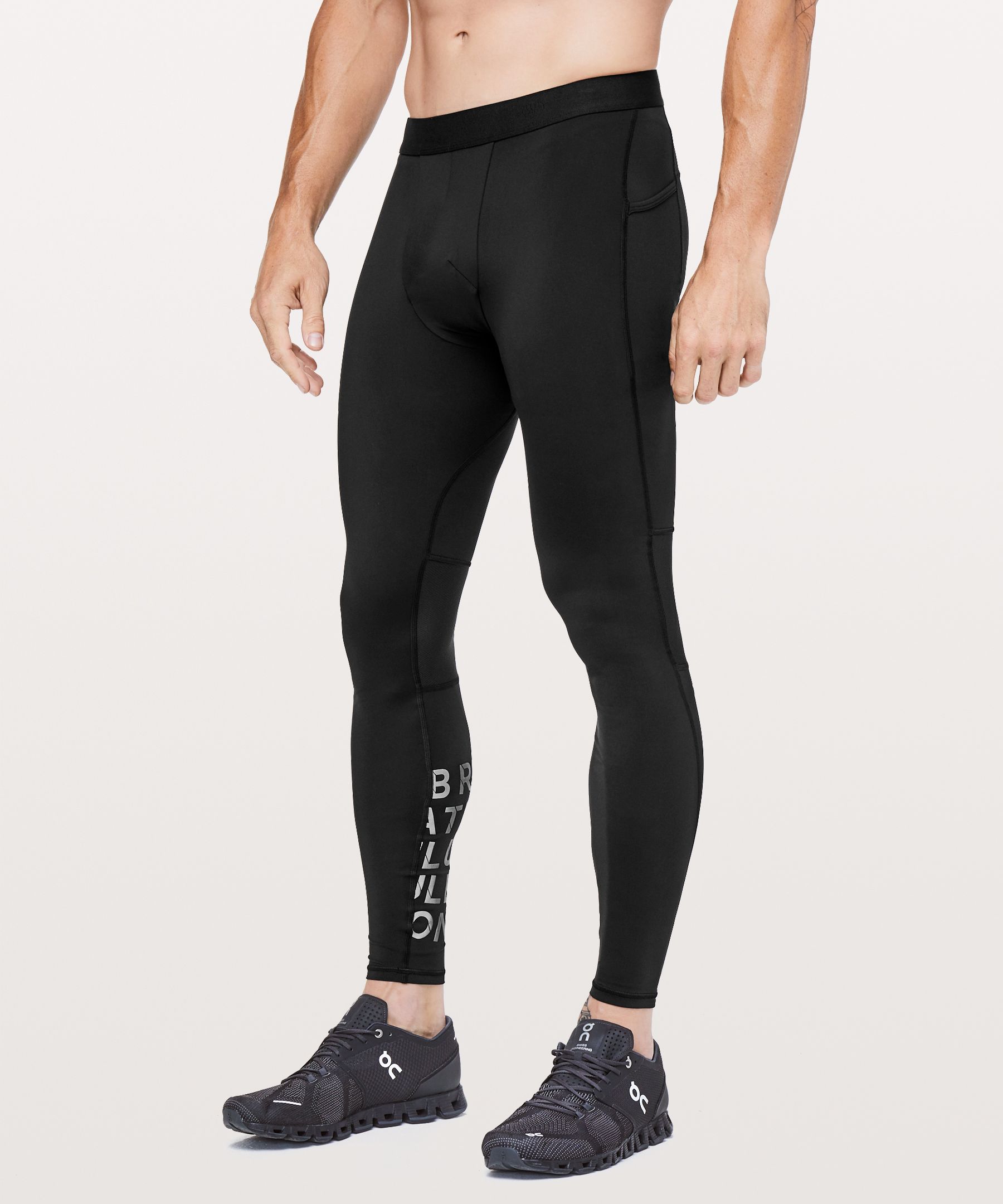 Black Surge running leggings, Lululemon