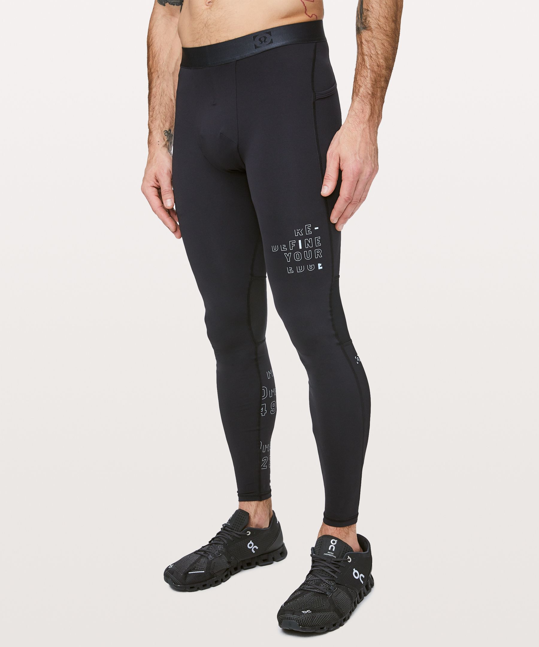 Black Surge running leggings, Lululemon