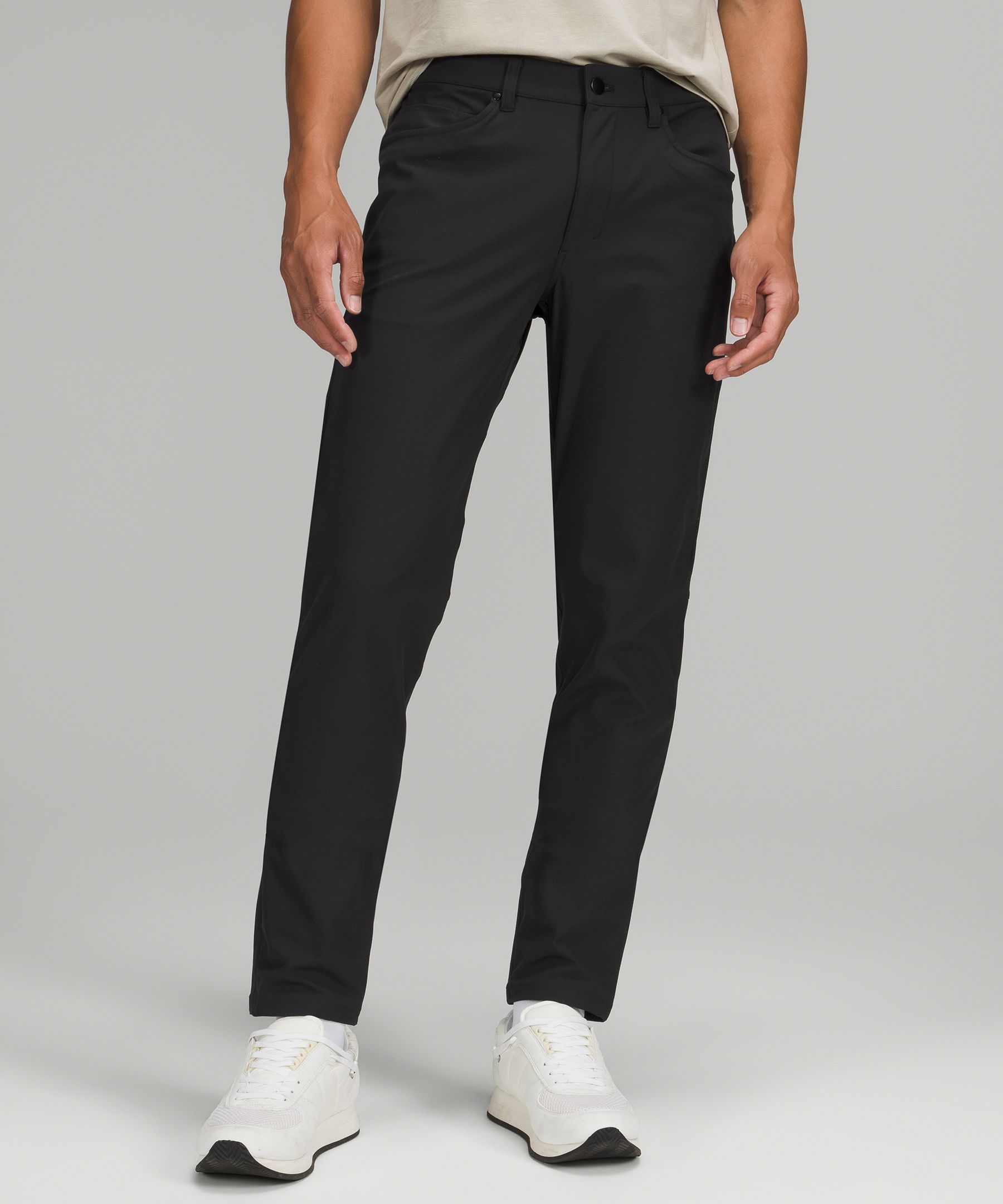 Lululemon Abc Slim-fit Pants 32" Warpstreme In Black