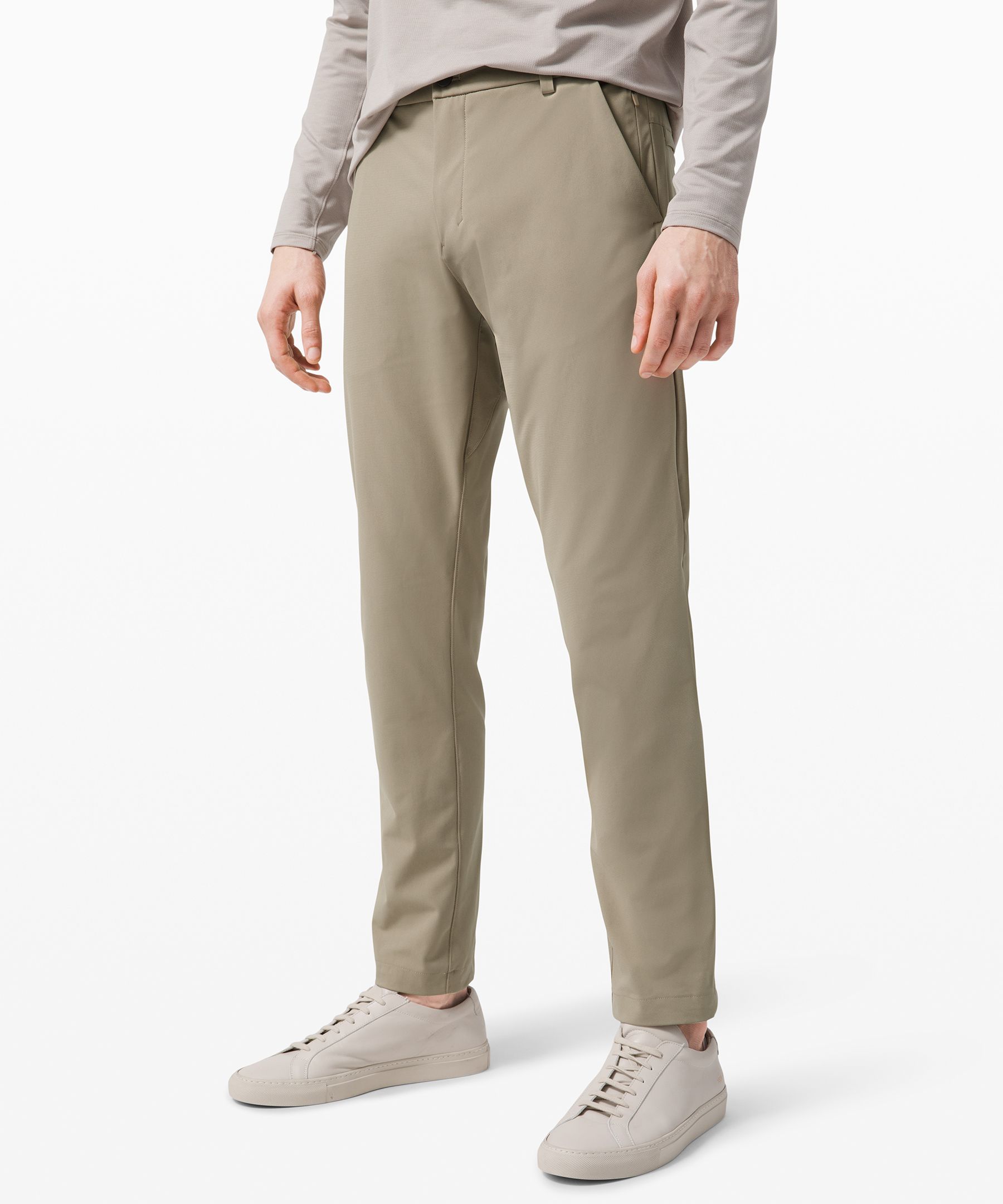 Lululemon Commission Classic-fit Pants 32" Warpstreme In Khaki