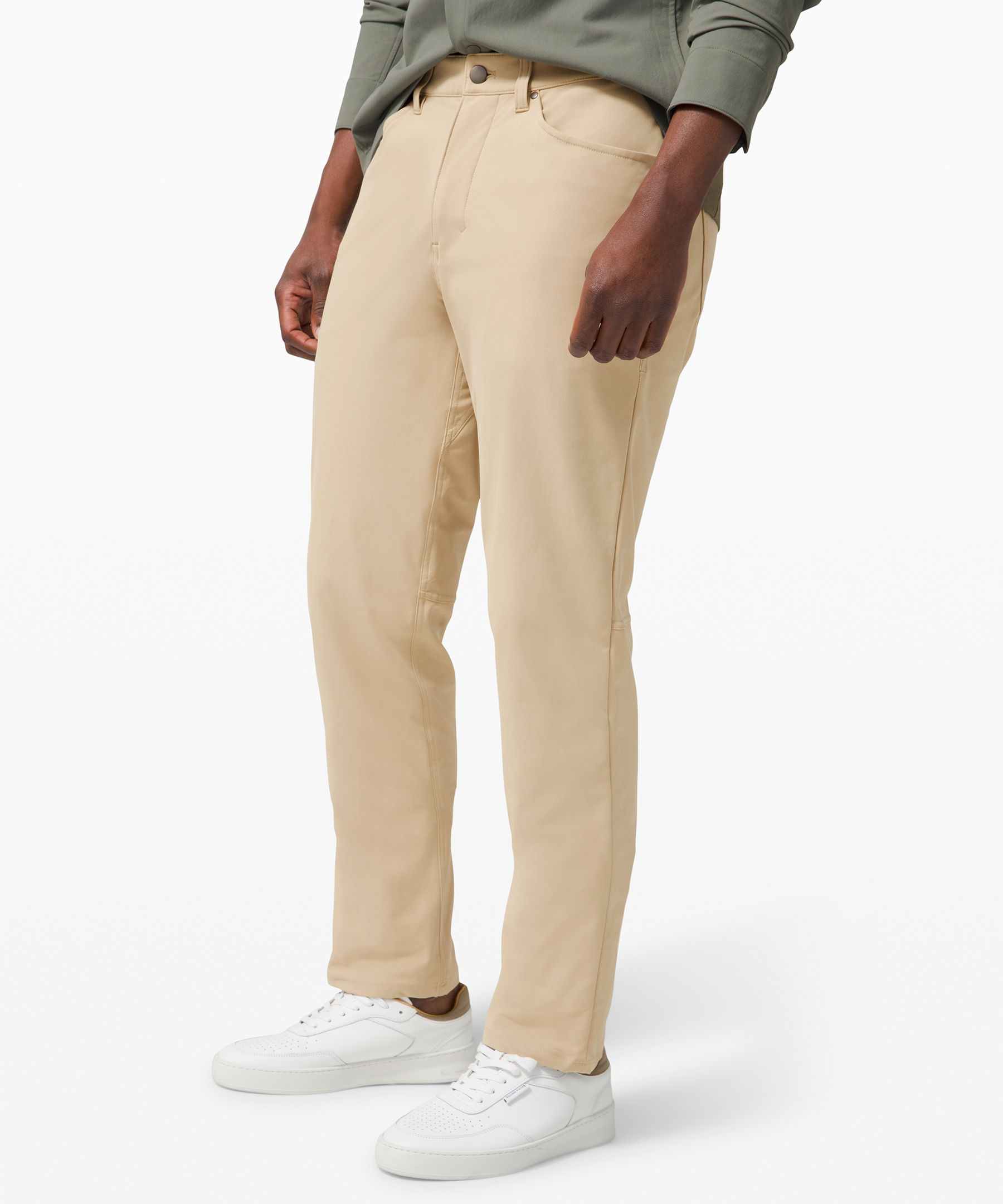Lululemon Abc Relaxed-fit Pants 34" Warpstreme In Trench