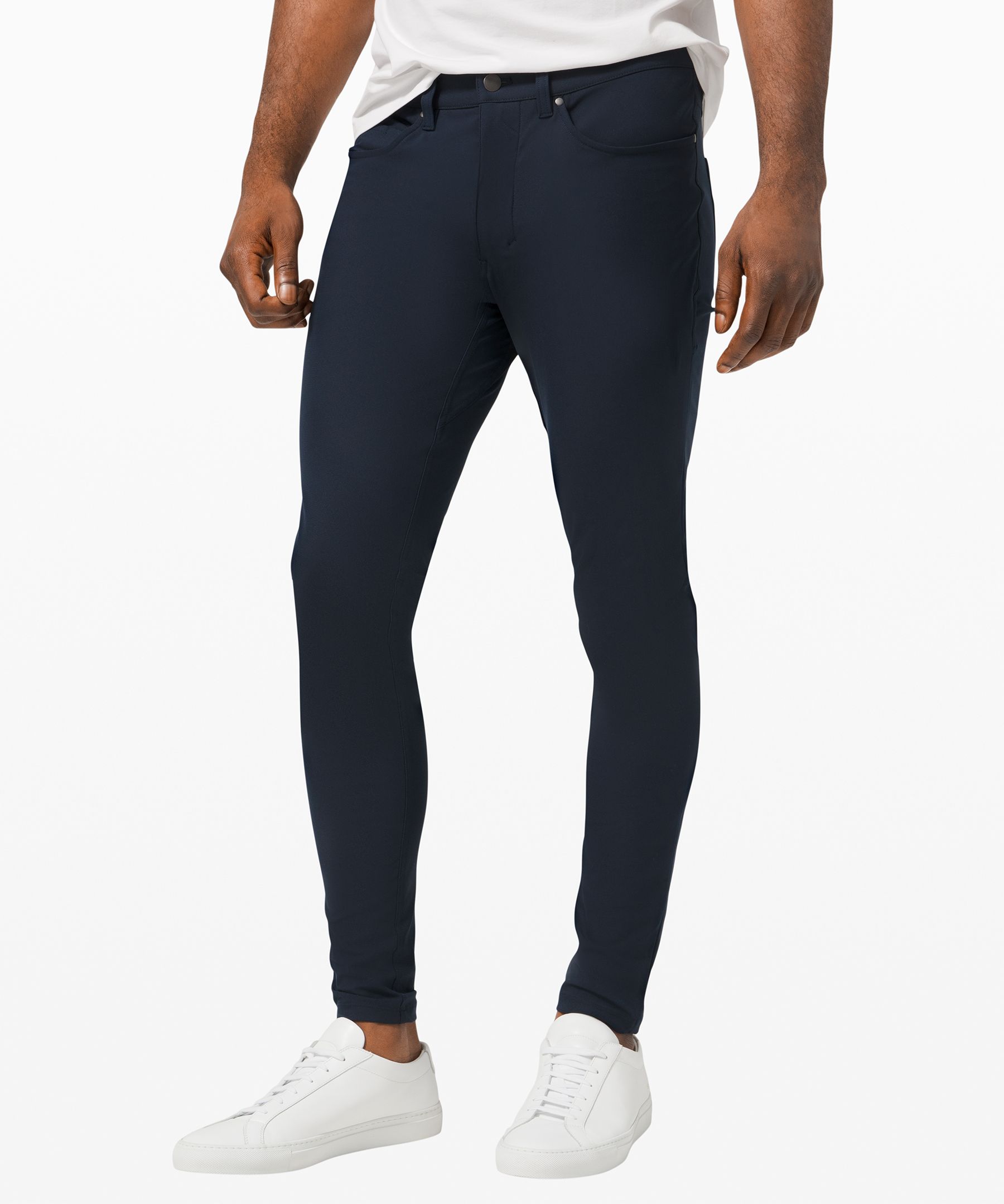 Lululemon Abc Skinny-fit Pants 32 Warpstreme In Trench
