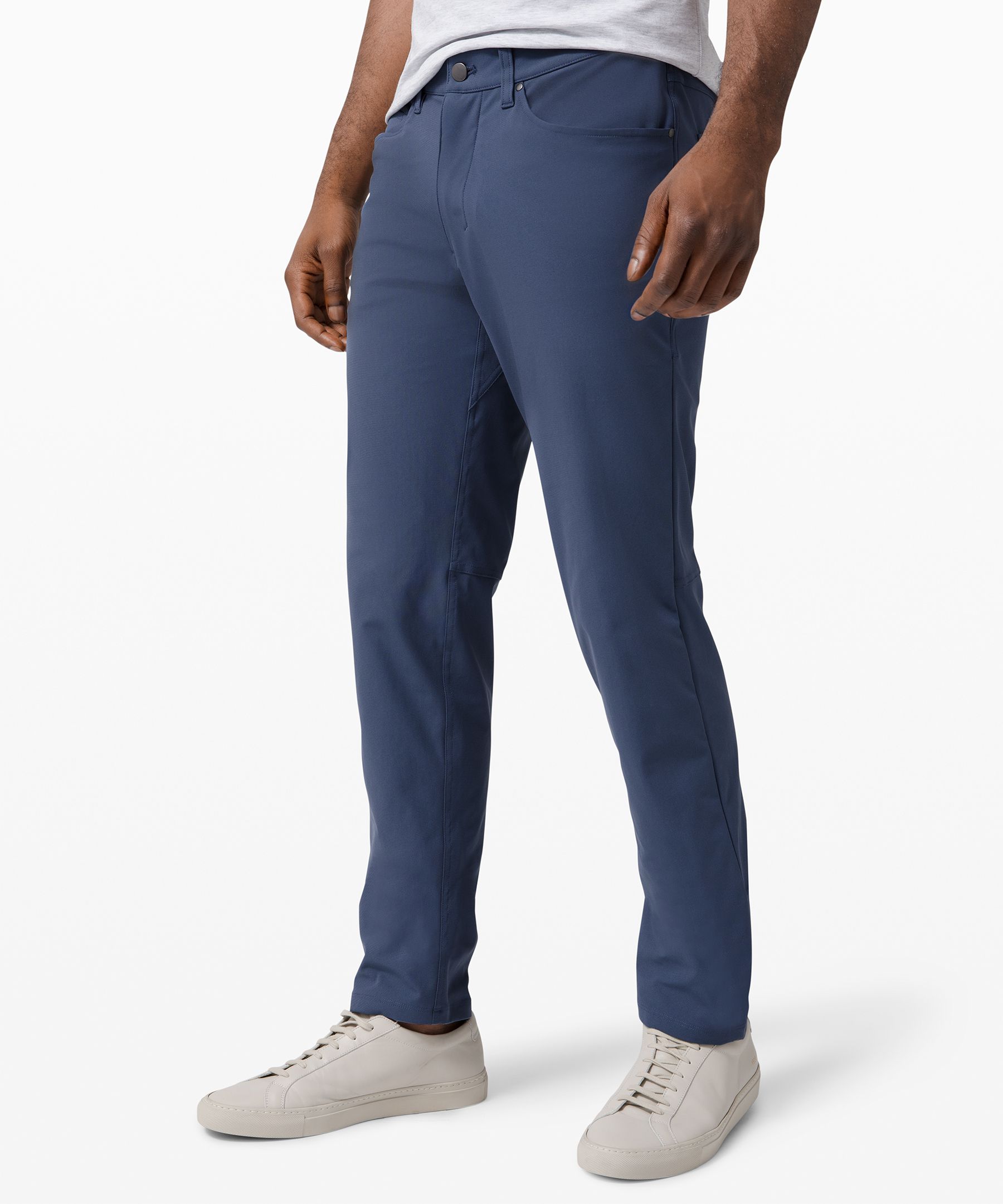 Lululemon Abc Classic-fit Pants 32" Warpstreme In Iron Blue