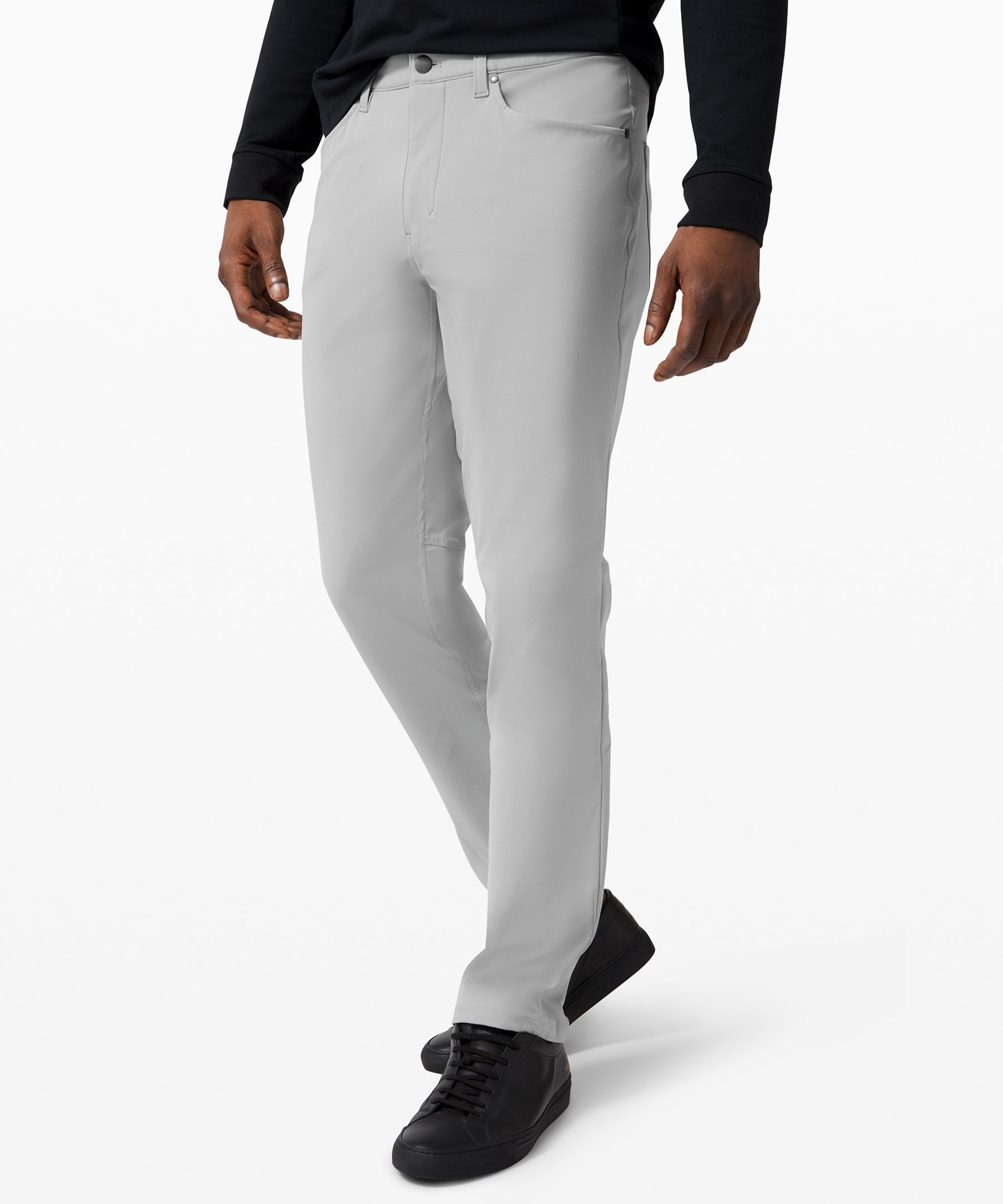 Lululemon Abc Classic-fit Pants 32" Warpstreme In Silver Drop