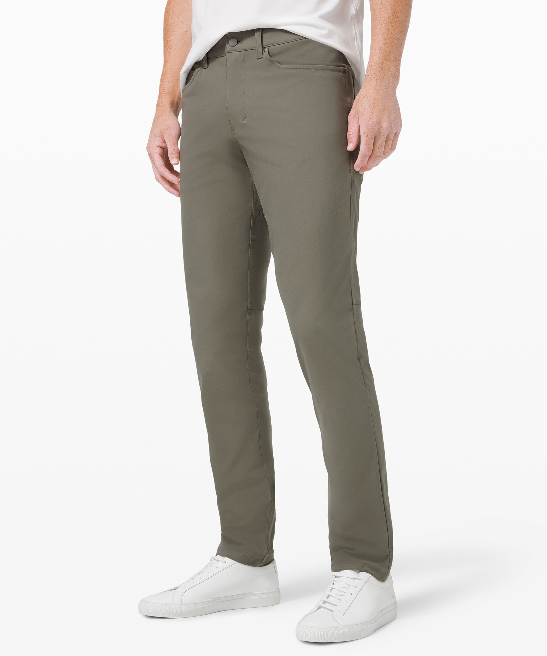 Lululemon Abc Classic-fit Pants 32" Warpstreme In Grey Sage