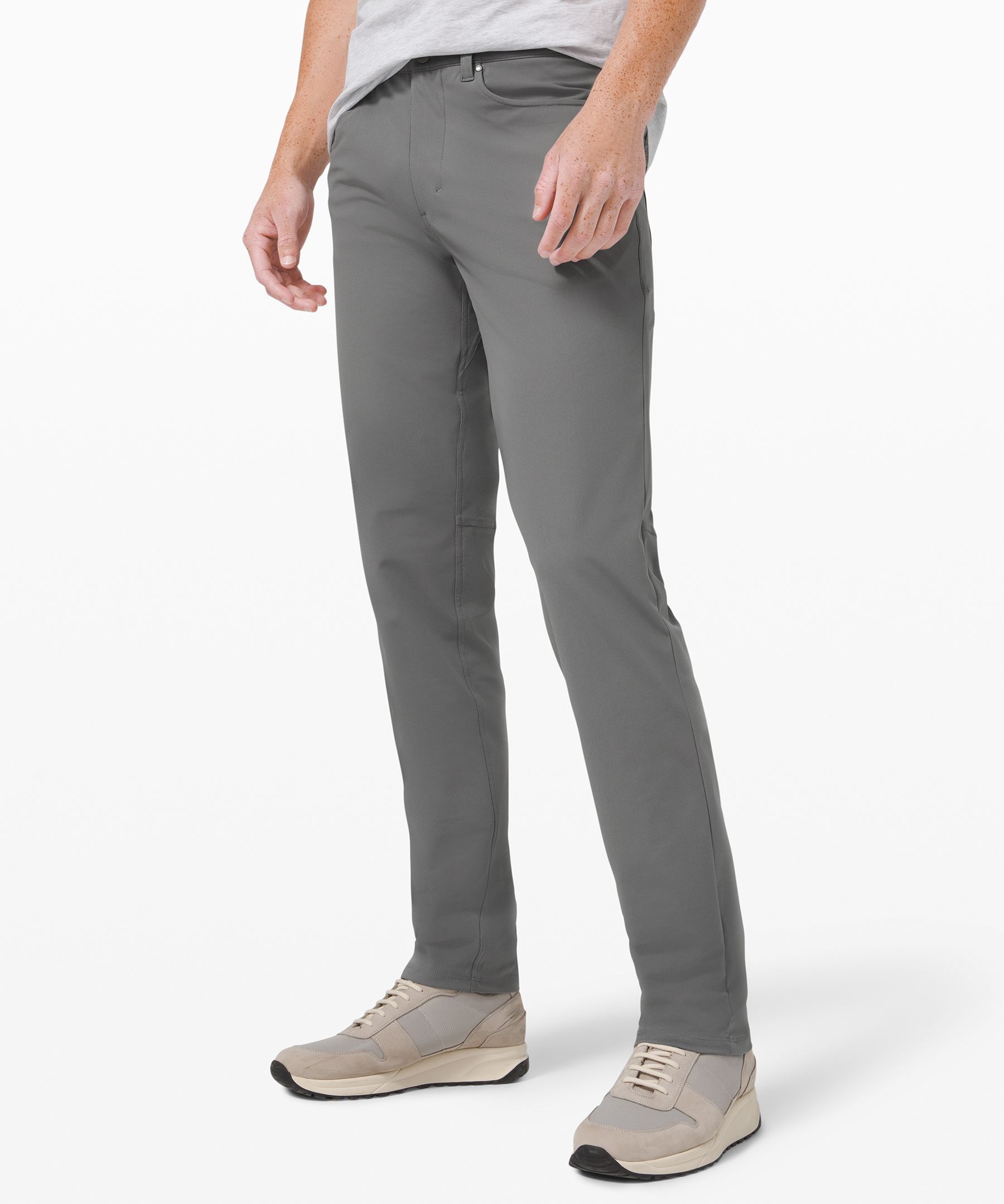 Lululemon Abc Classic-fit Pants 34" Warpstreme In Asphalt Grey