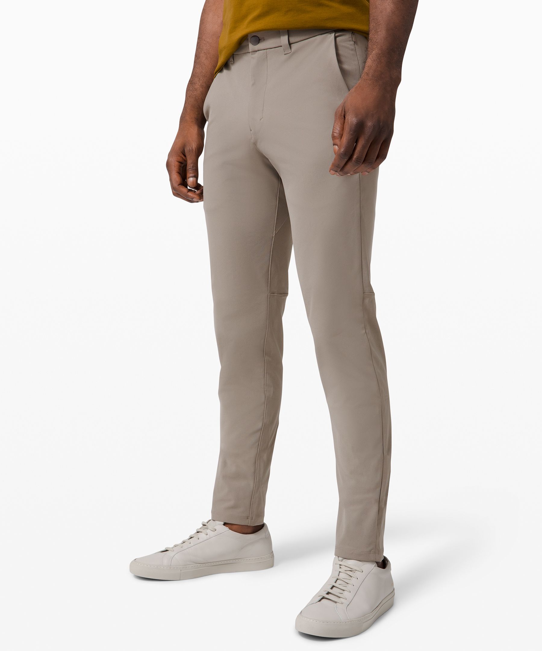Lululemon Commission Slim-fit Pants 32 Warpstreme In Silver Drop