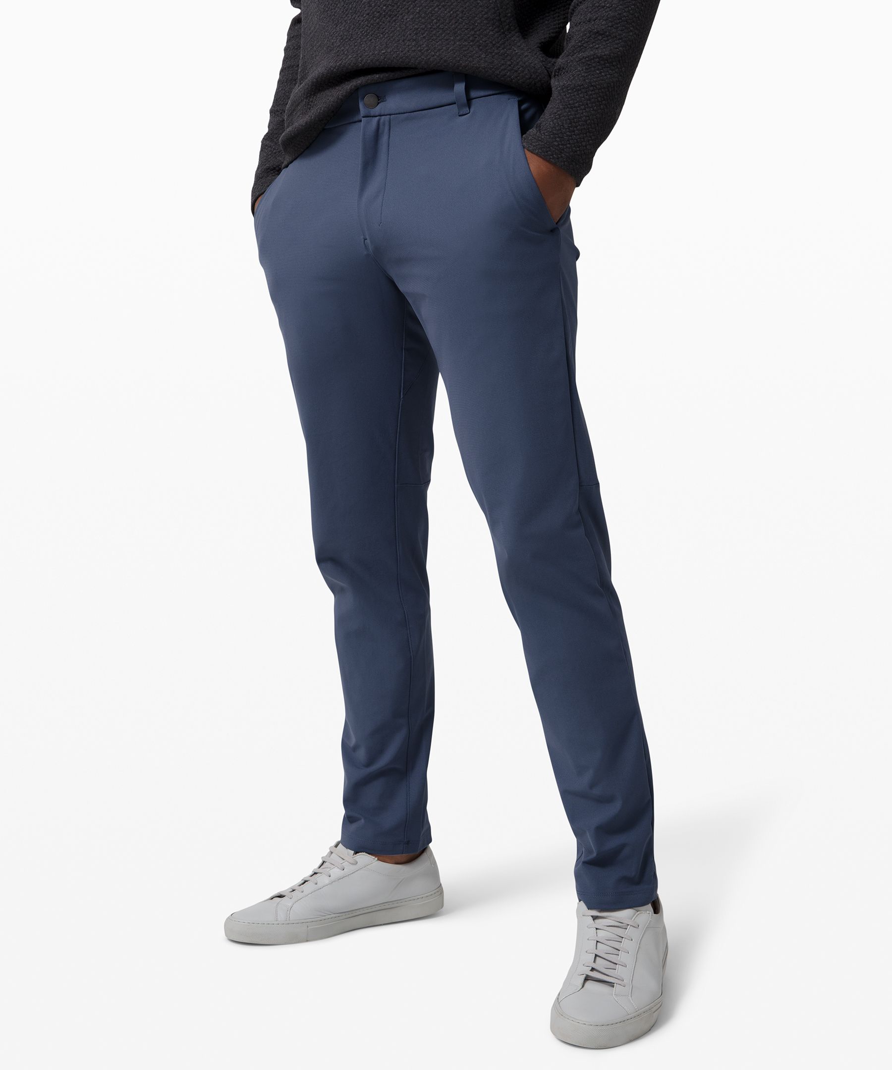 Lululemon Commission Classic-fit Pants 32" Warpstreme In Iron Blue