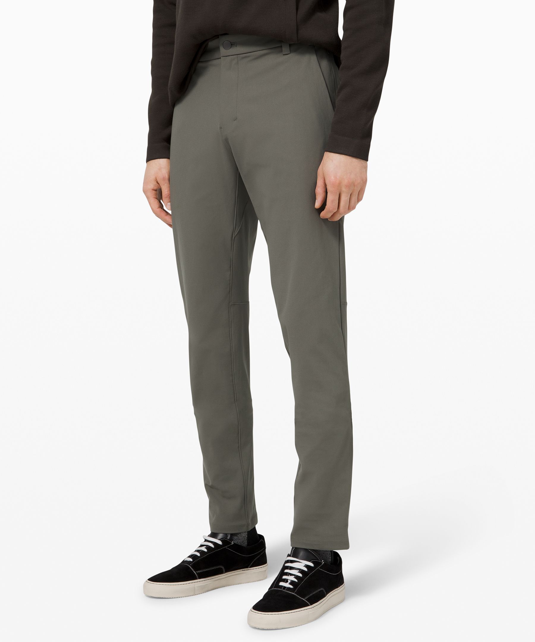 Lululemon Commission Classic-fit Pants 30 Warpstreme In Grey Sage