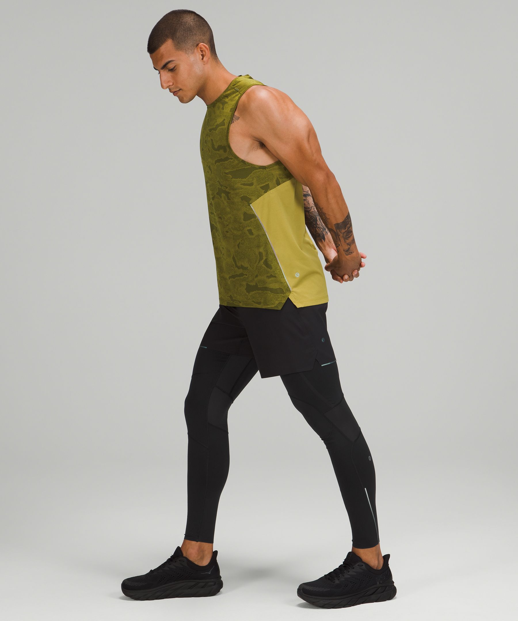 Technical Ribbed Knit Sports Leggings - Men - OBSOLETES DO NOT