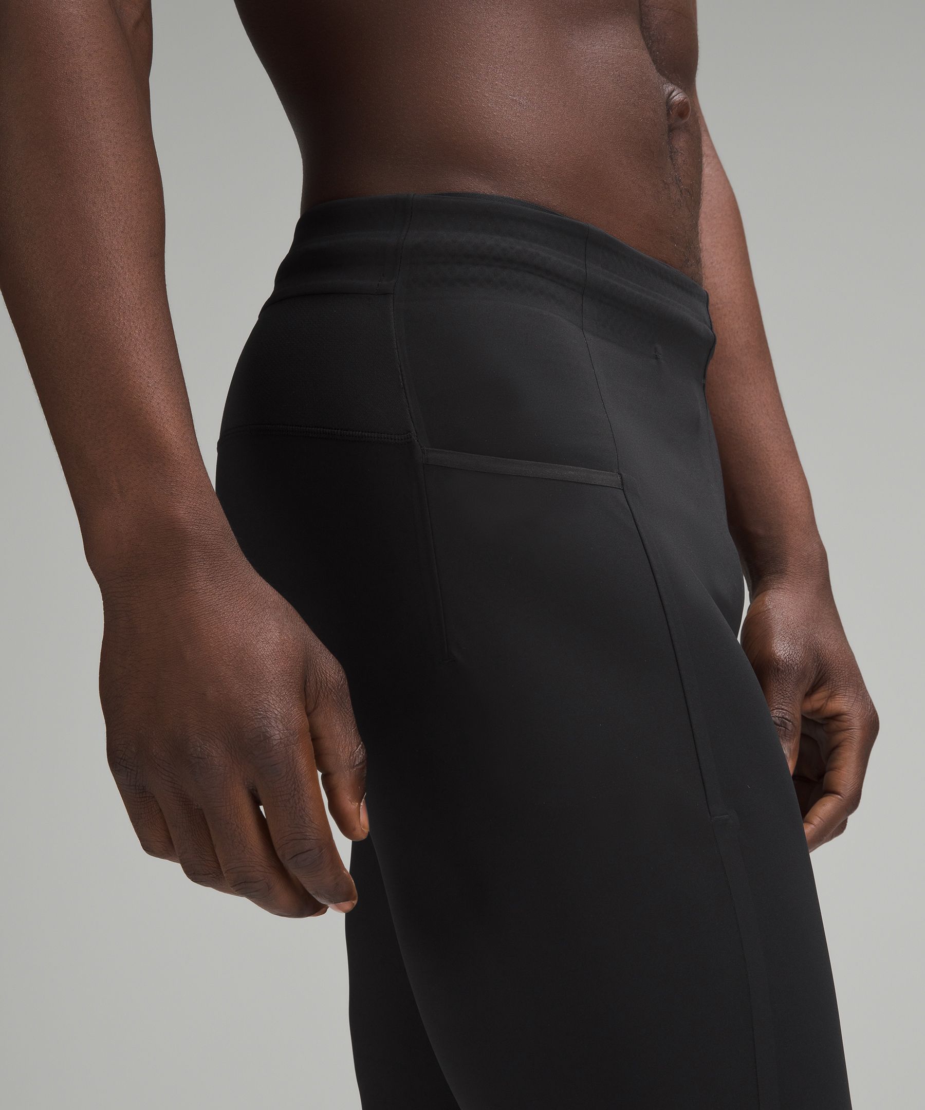 Black Surge running leggings, Lululemon