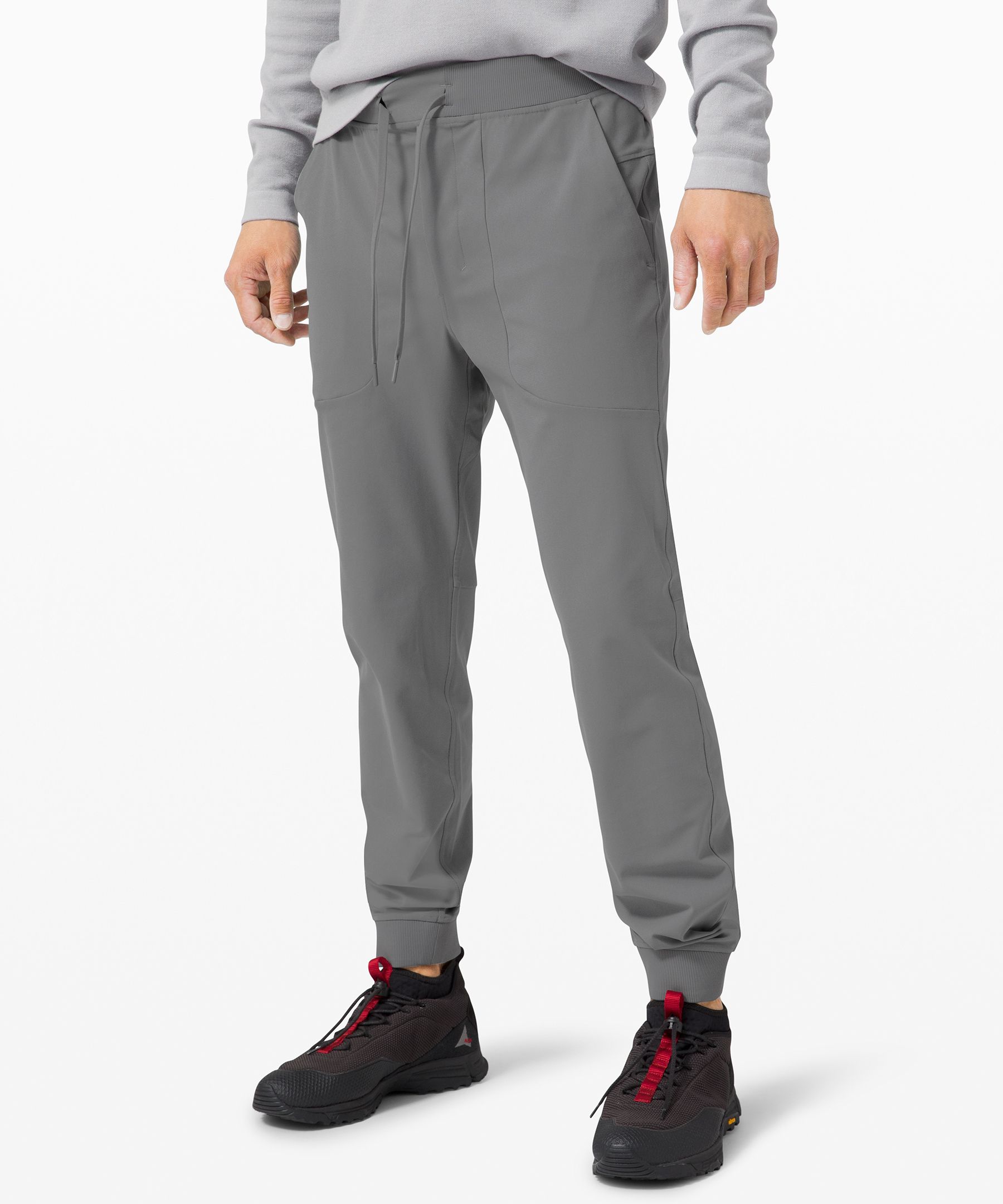 Lululemon Abc Joggers Shorter Length Warpstreme In Asphalt Grey