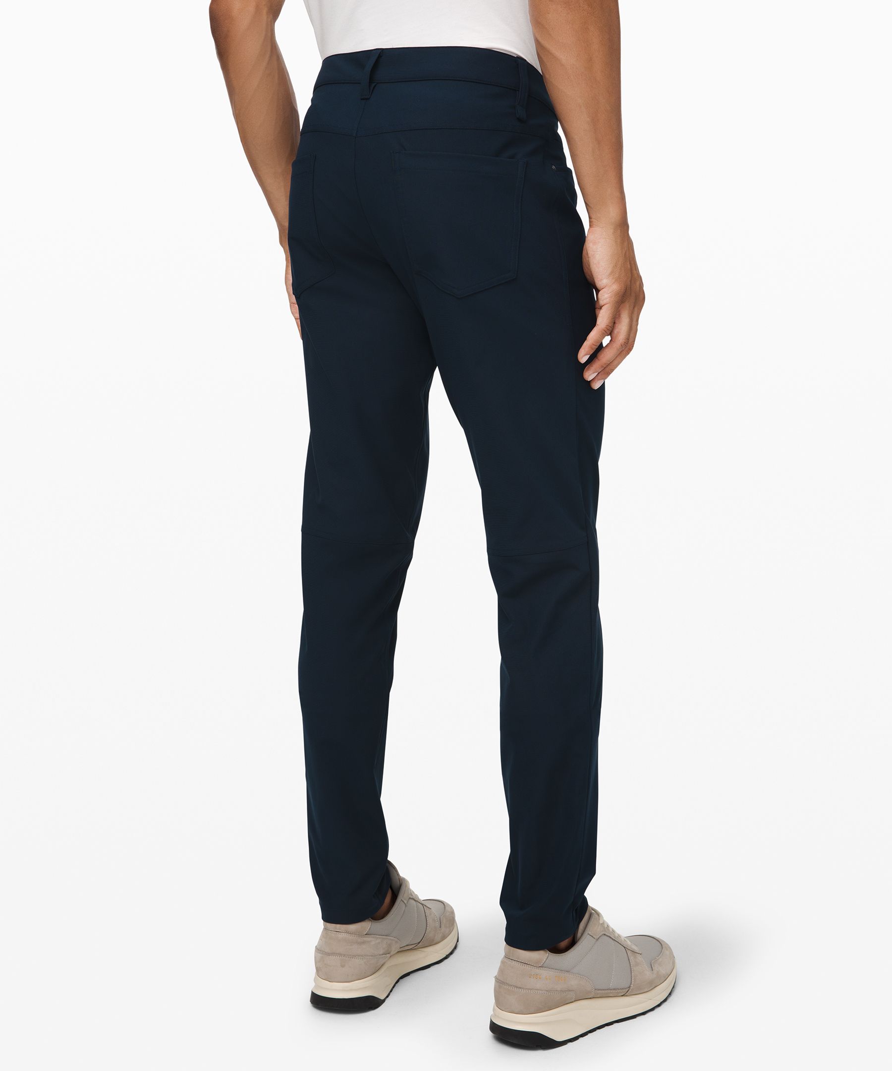 Lululemon Abc Slim-fit Pants 28 Warpstreme In Iron Blue