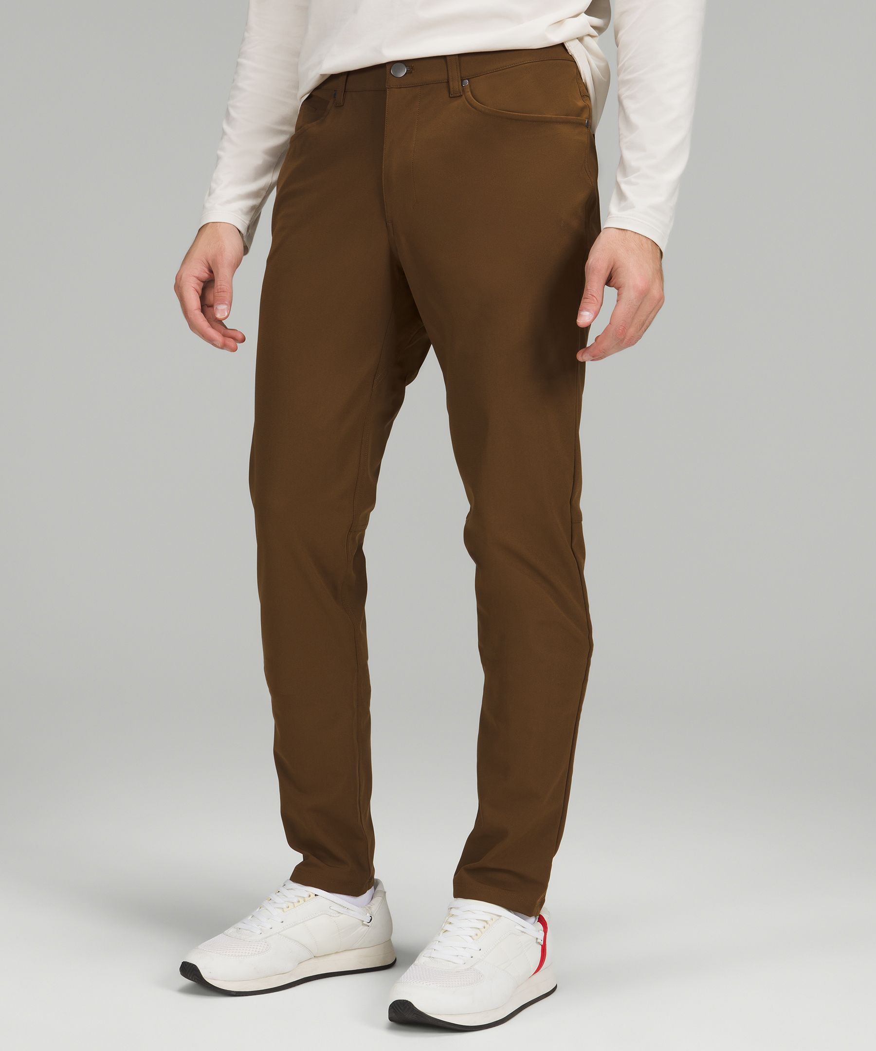 Navy ABC slim-leg golf trousers, Lululemon