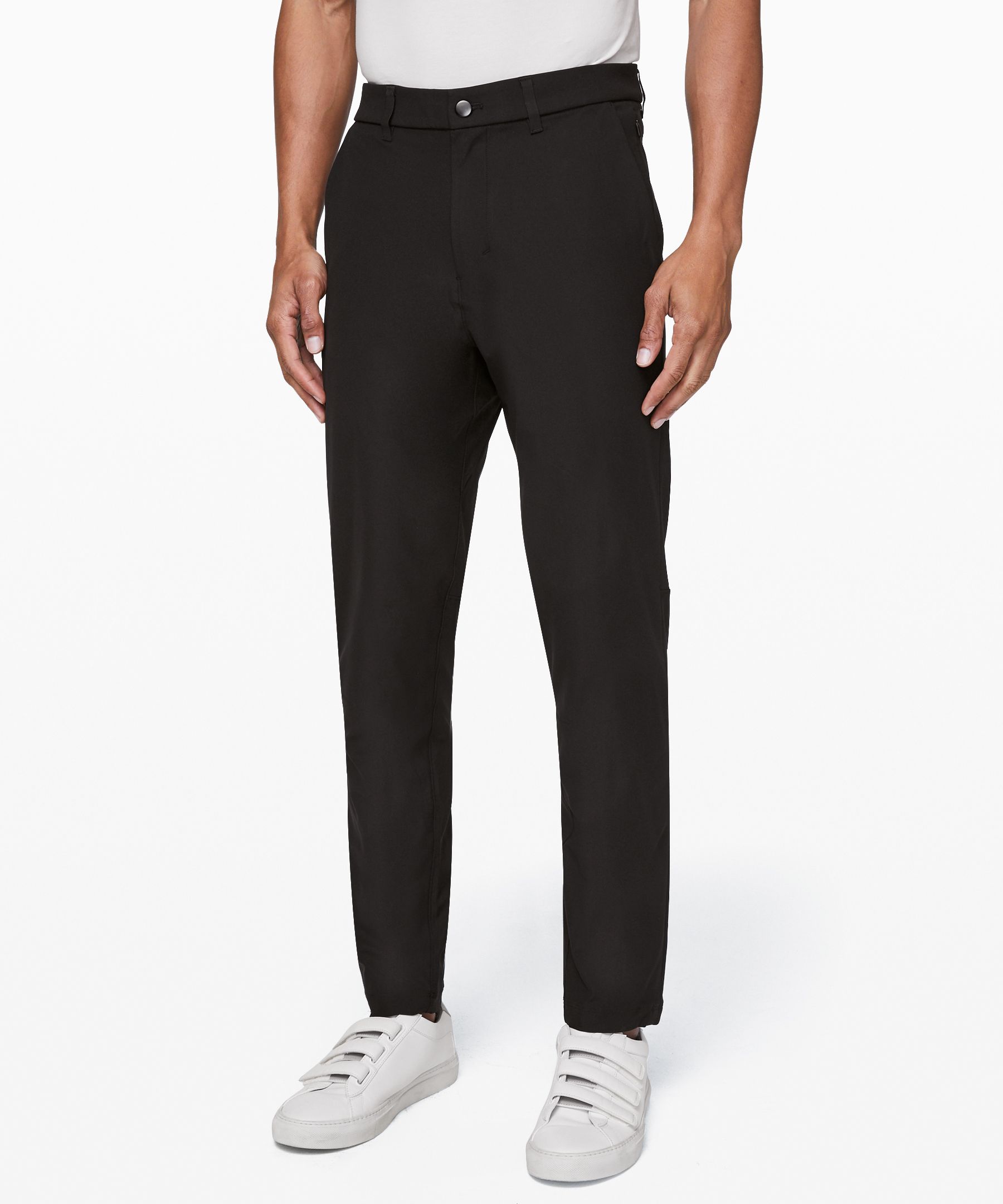 Lululemon Commission Slim-fit Pants 28" Warpstreme In Black