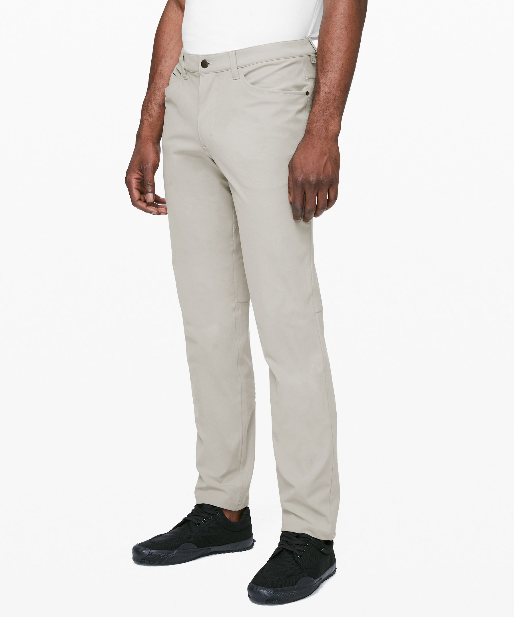 Lululemon Abc Classic-fit Pants 30 Warpstreme In Grey Sage
