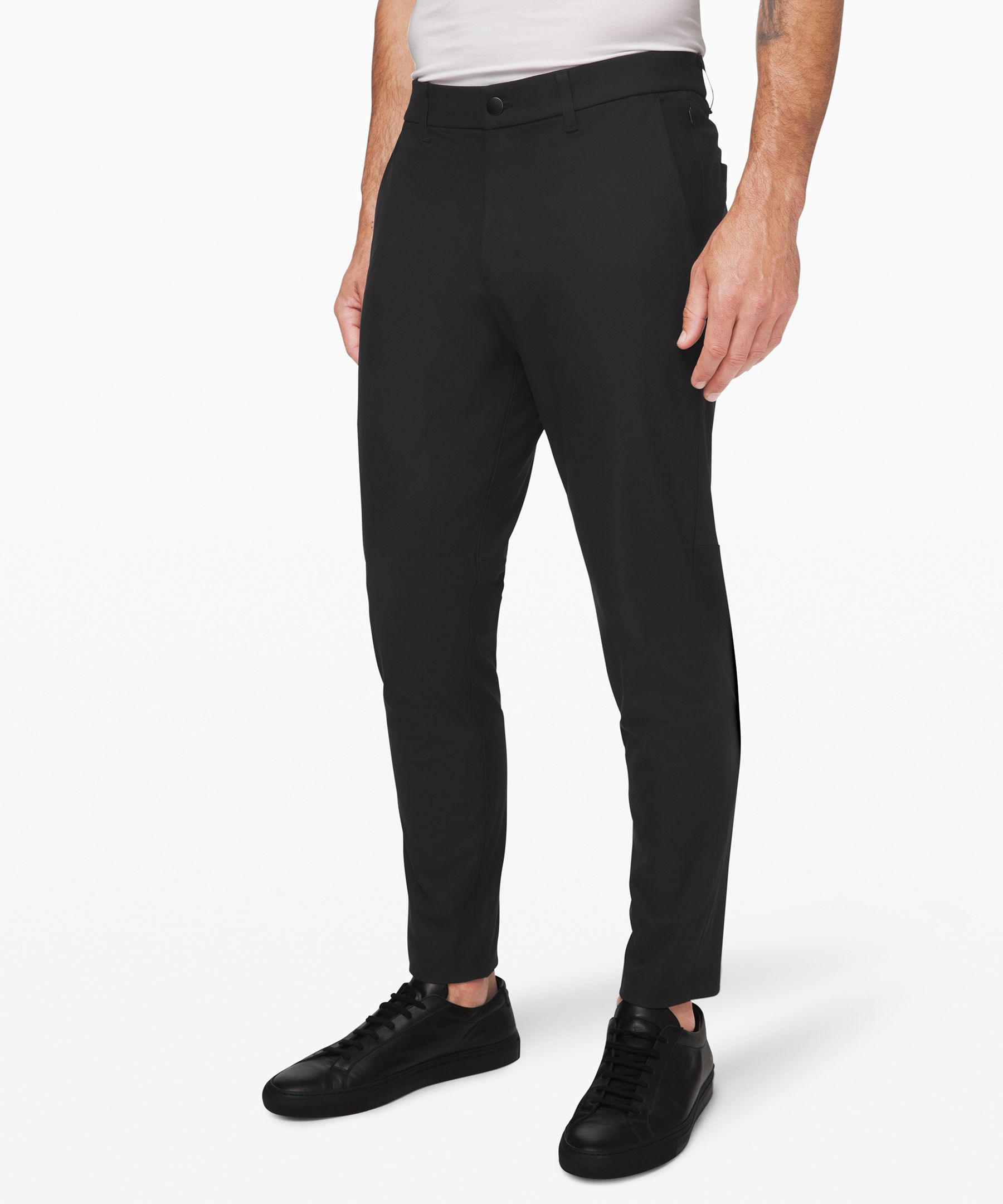 Lululemon Commission Slim-fit Pants 30" Warpstreme In Black